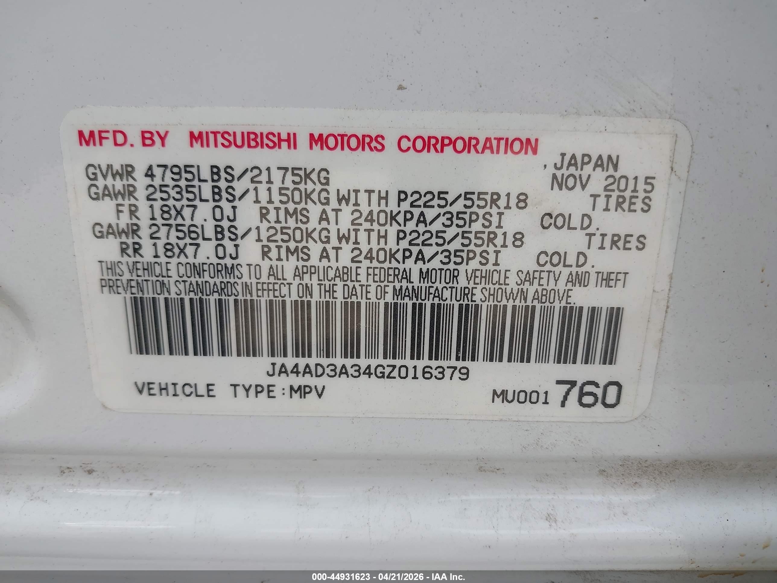 MITSUBISHI OUTLANDER image 9