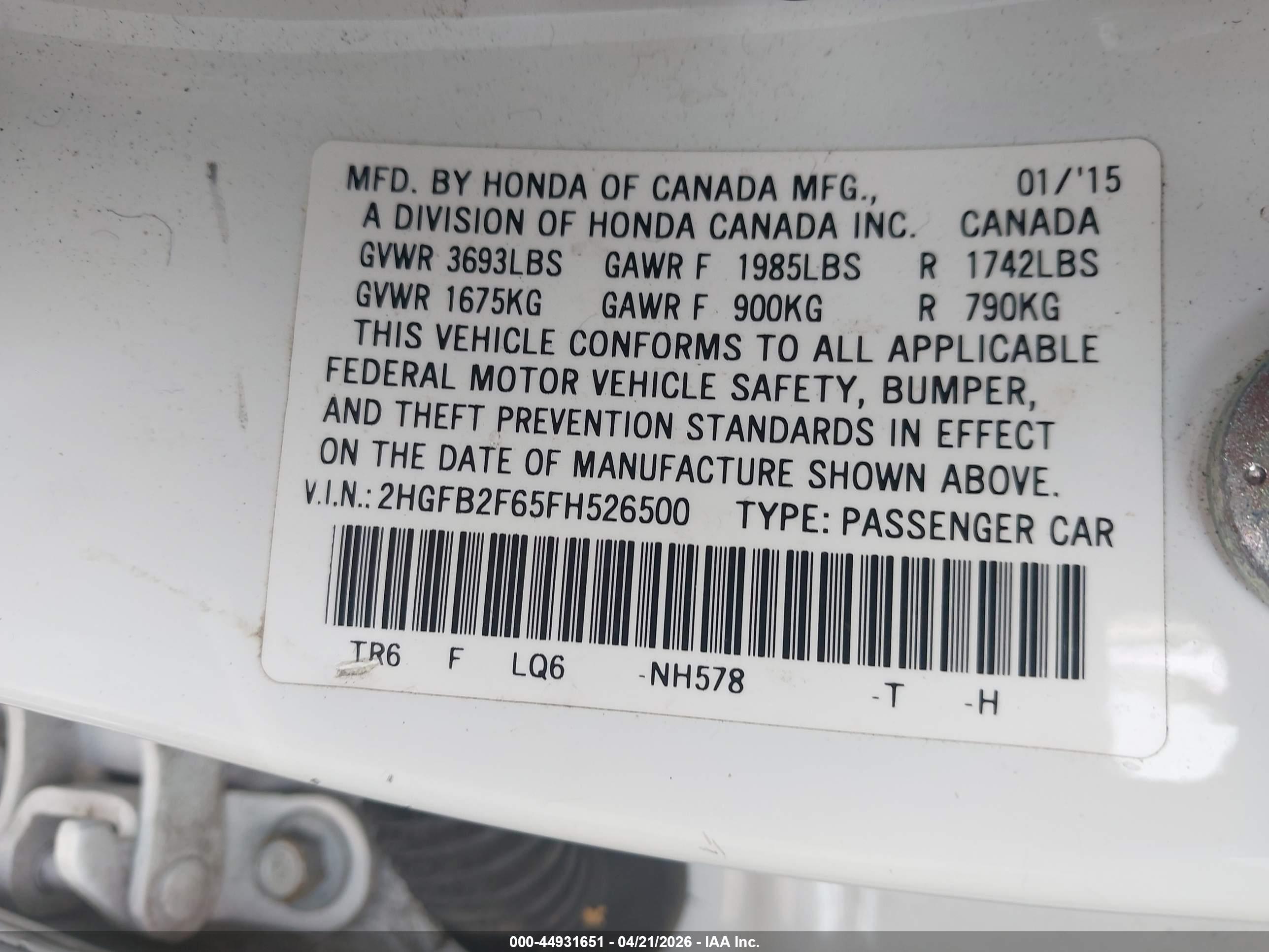 HONDA CIVIC image 9