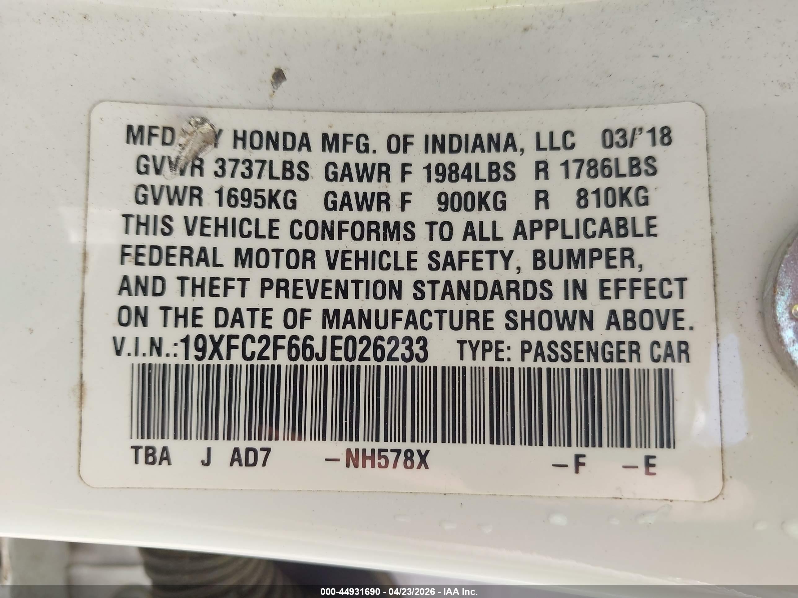 HONDA CIVIC image 9