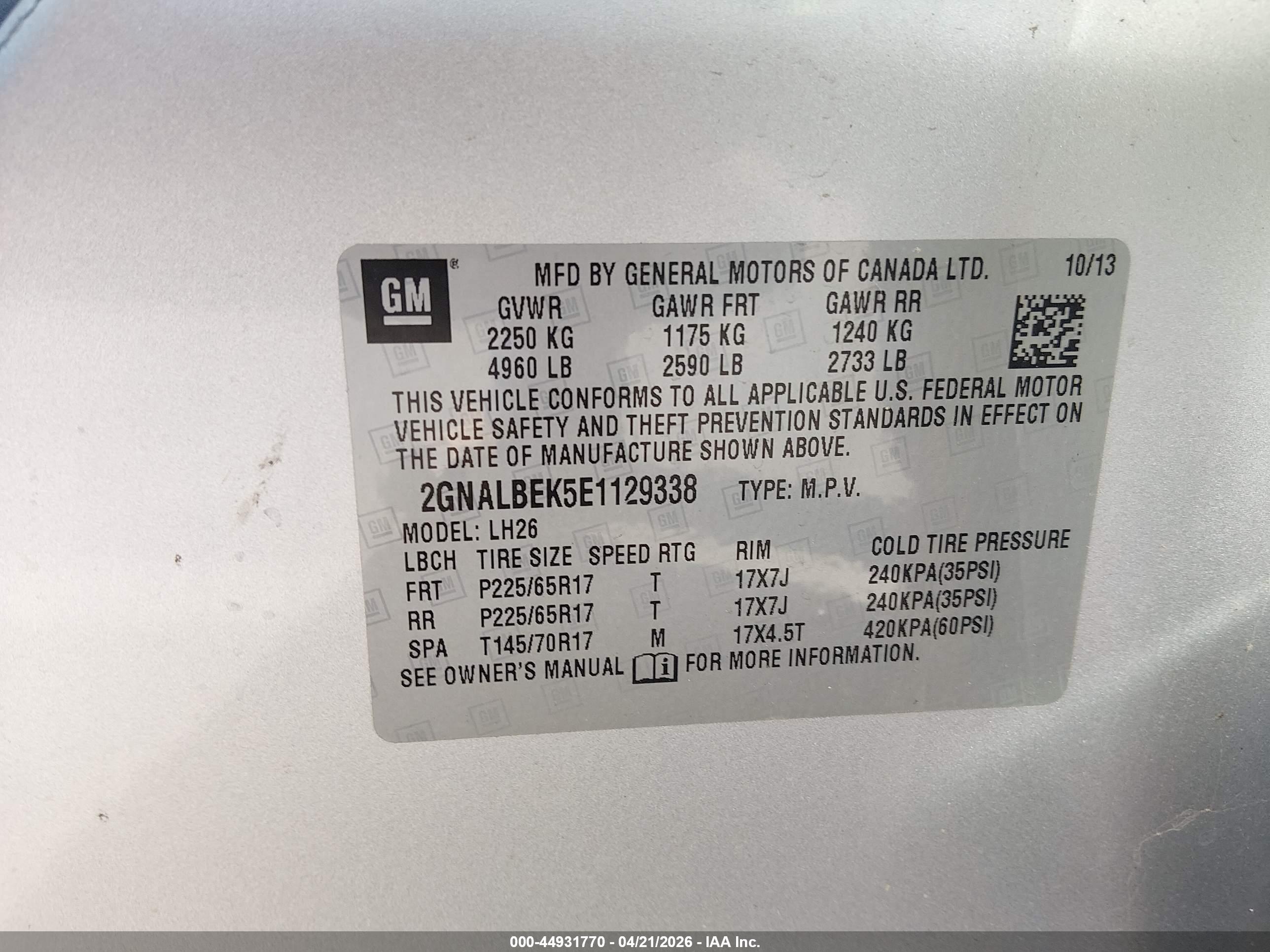 CHEVROLET EQUINOX image 9