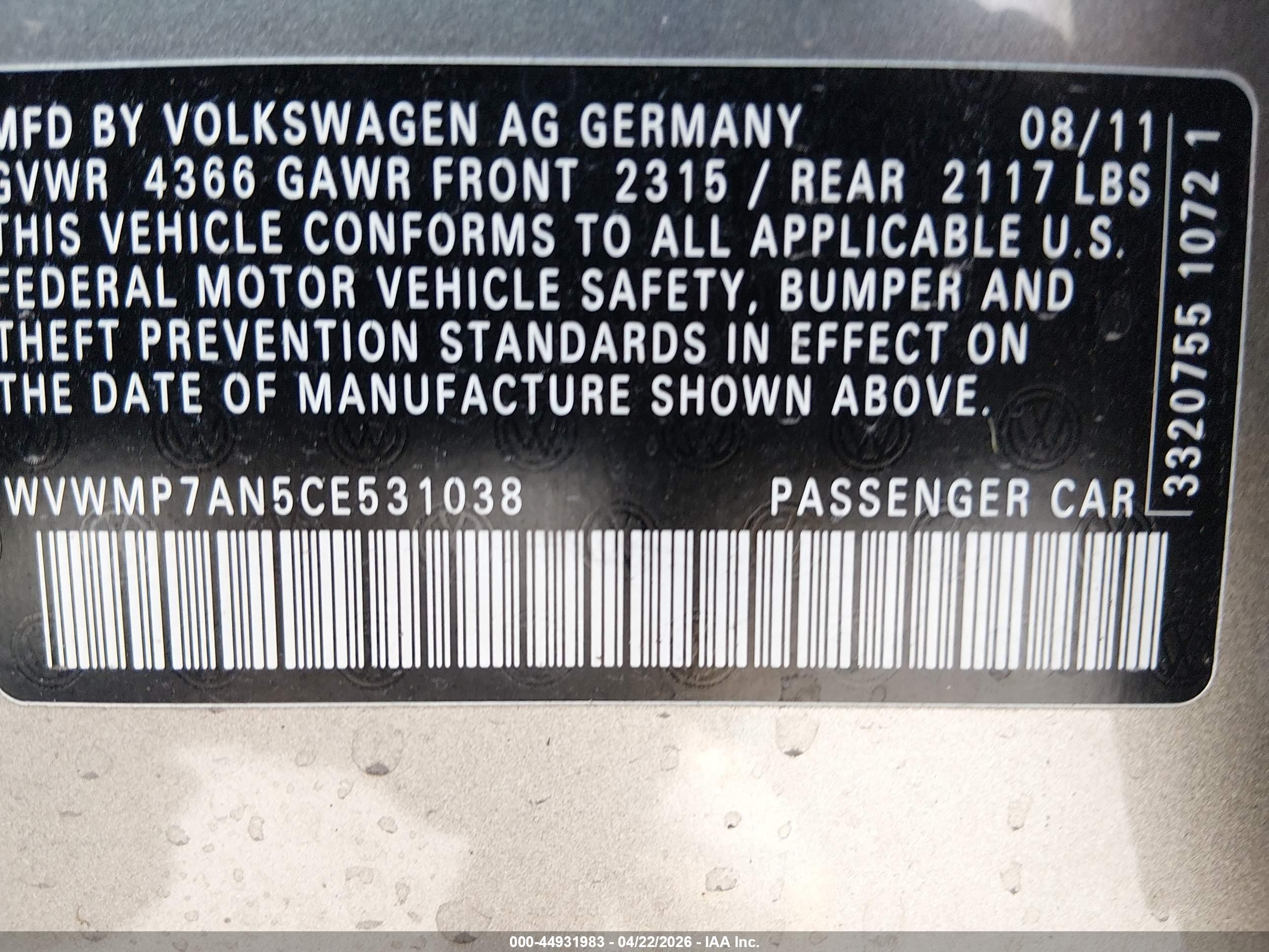 VOLKSWAGEN CC image 9