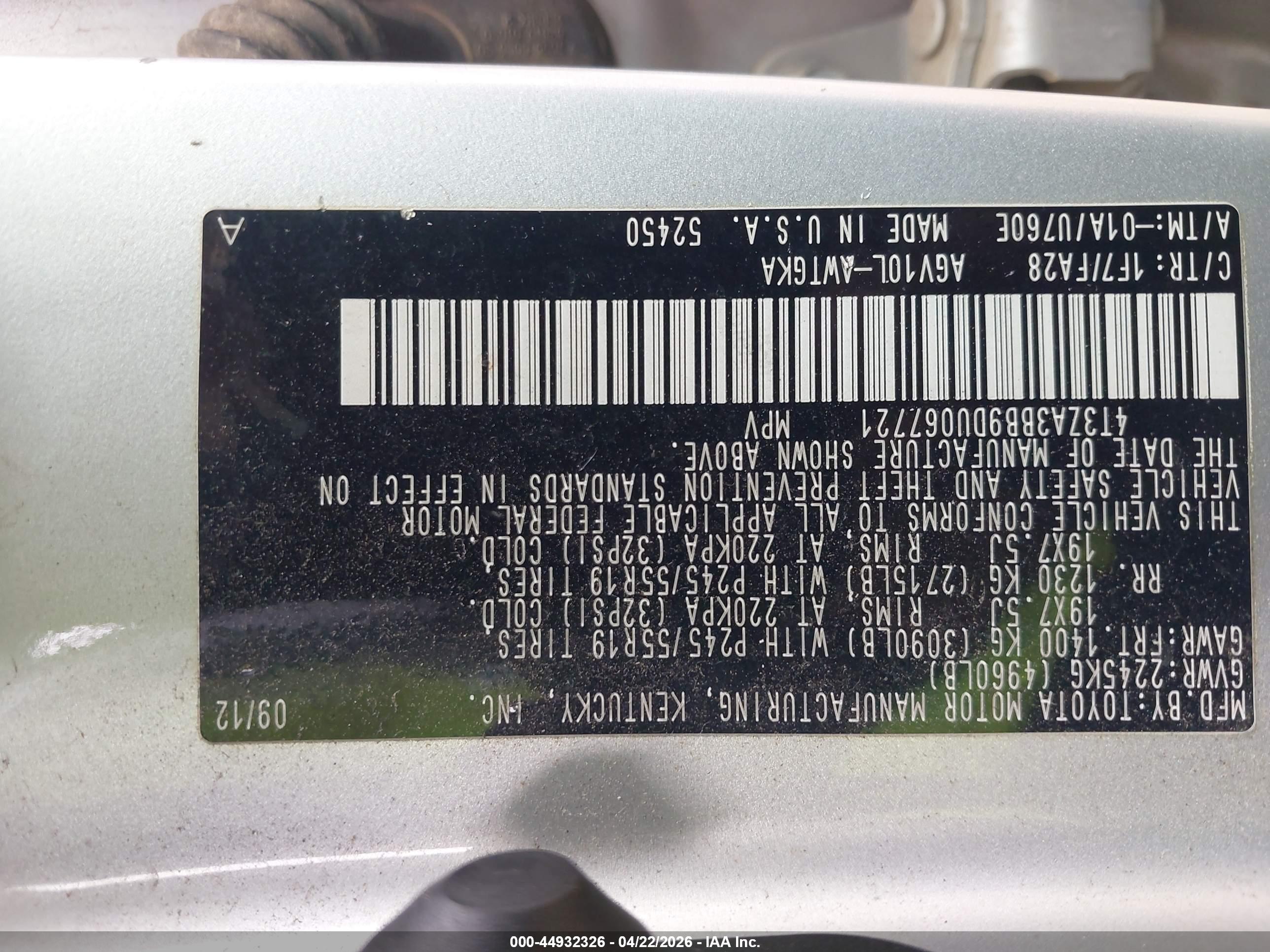 TOYOTA VENZA image 9