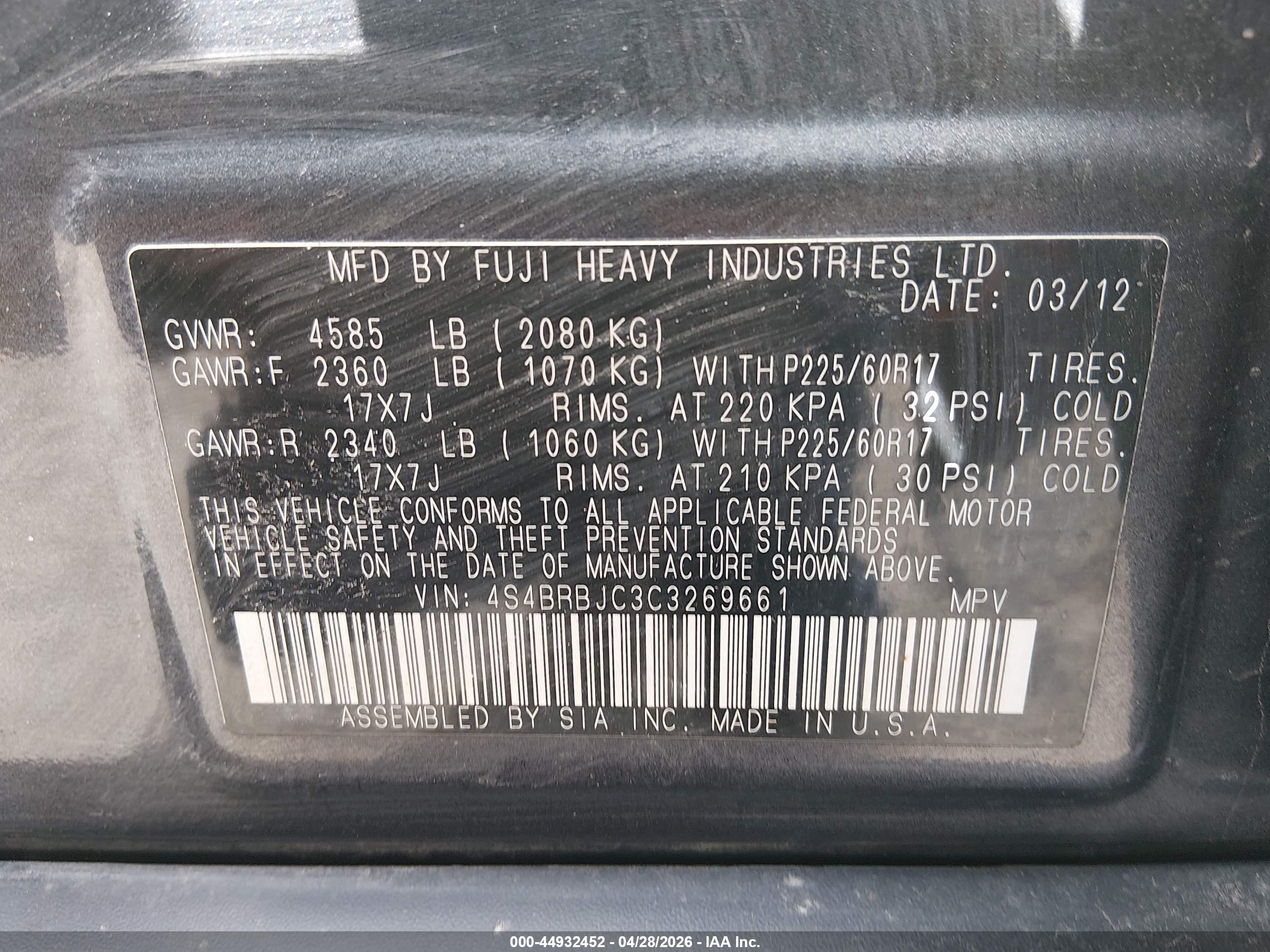 SUBARU OUTBACK image 9
