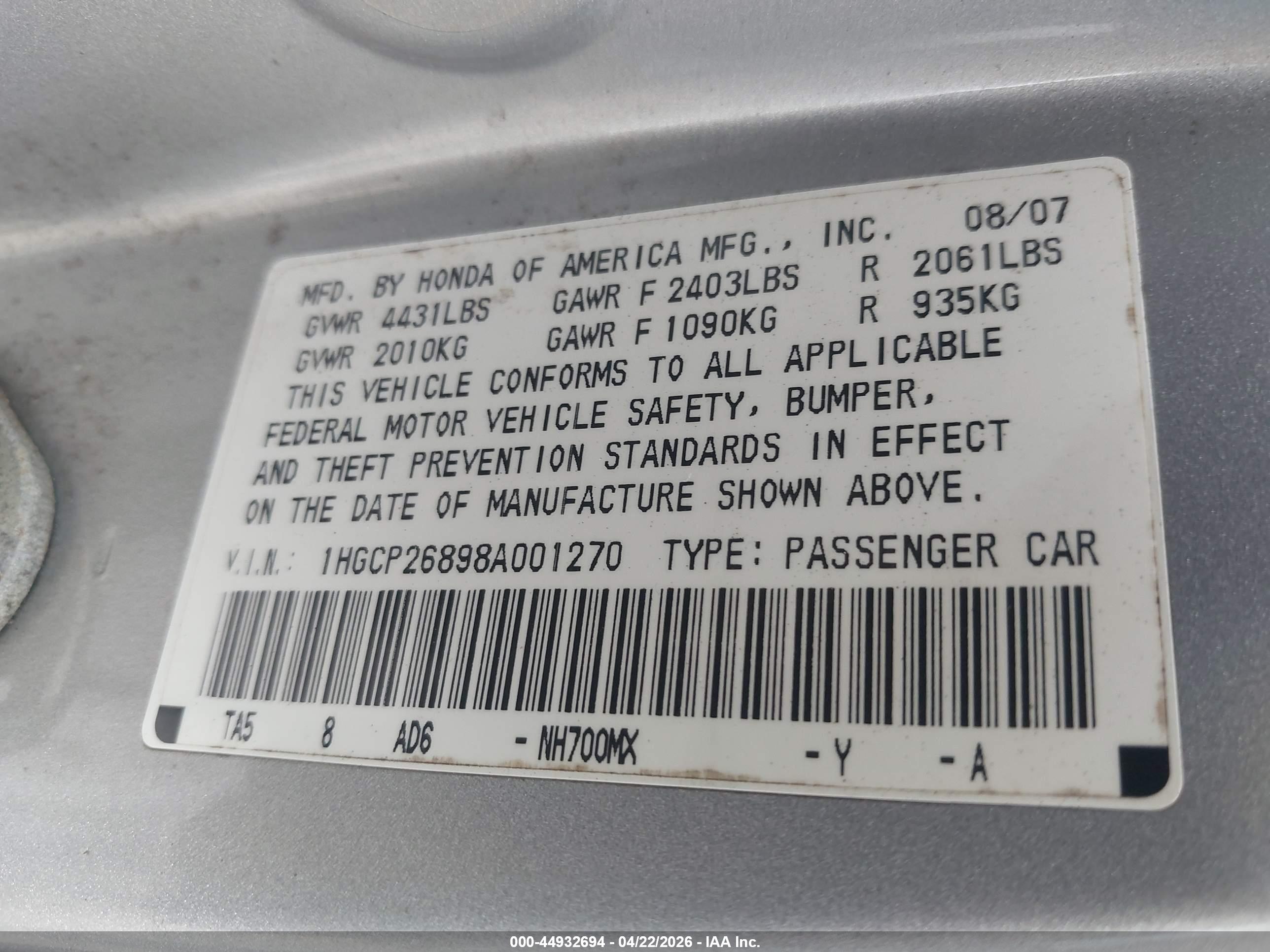 HONDA ACCORD image 9