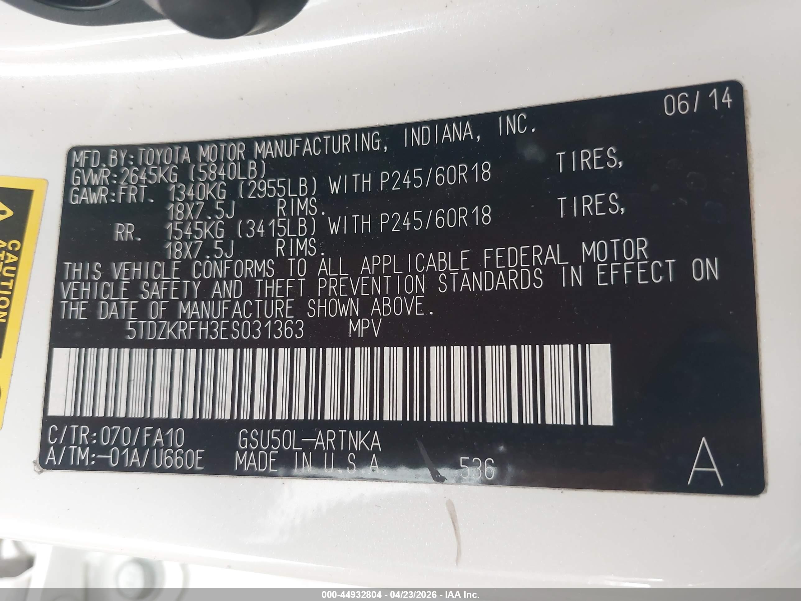 TOYOTA HIGHLANDER image 9