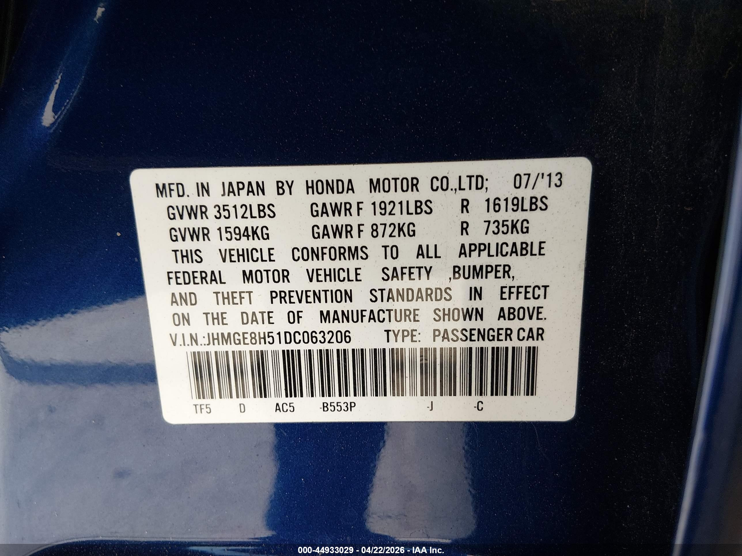 HONDA FIT image 9