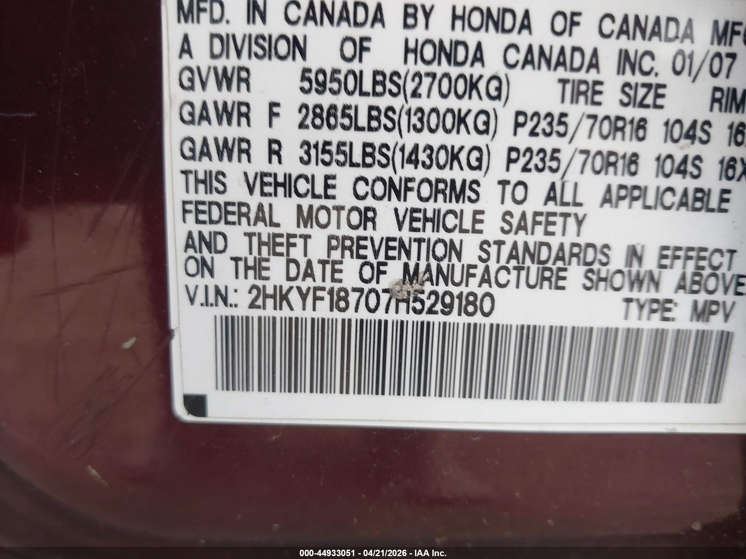 HONDA PILOT image 9