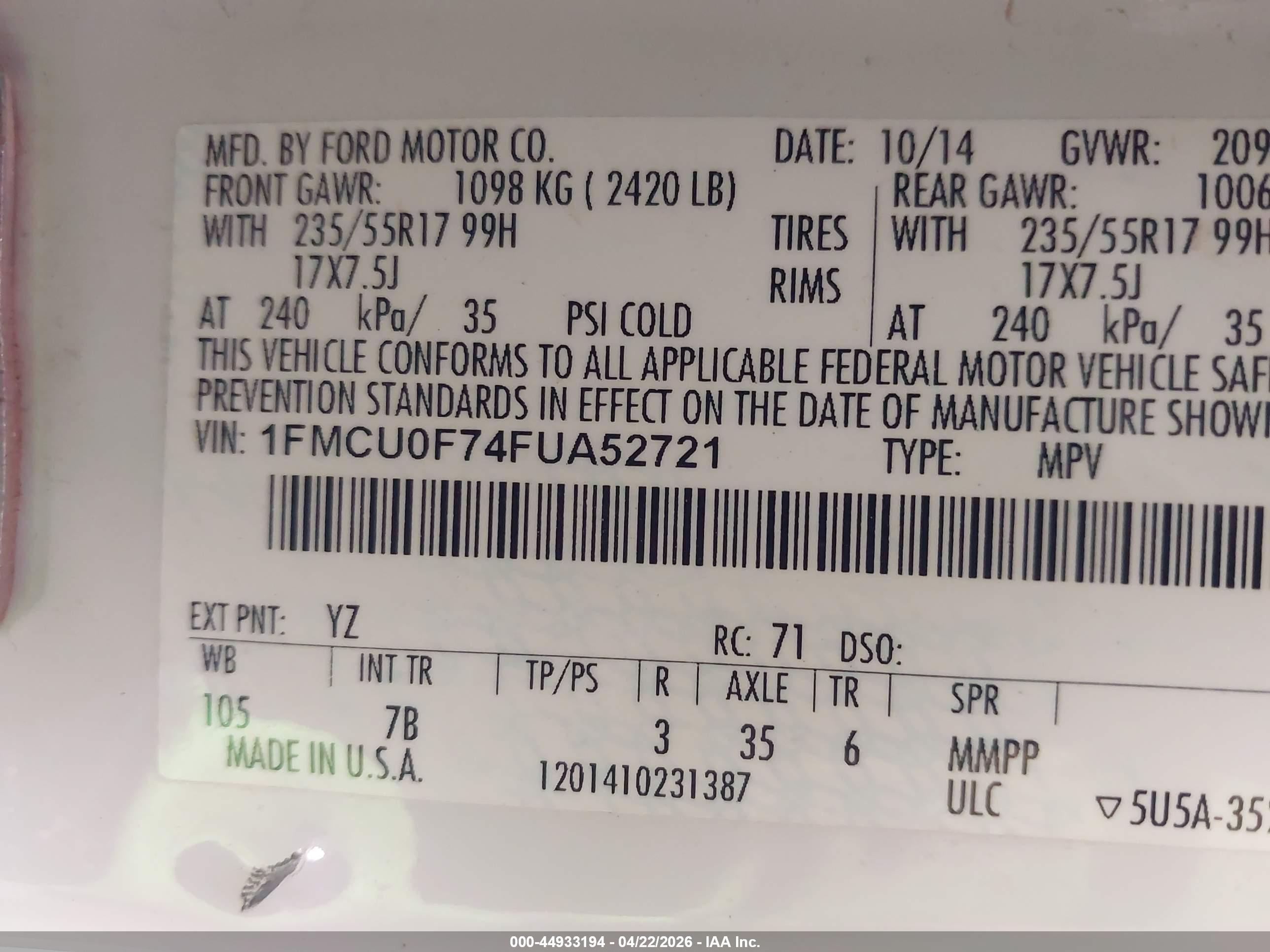 FORD ESCAPE image 9