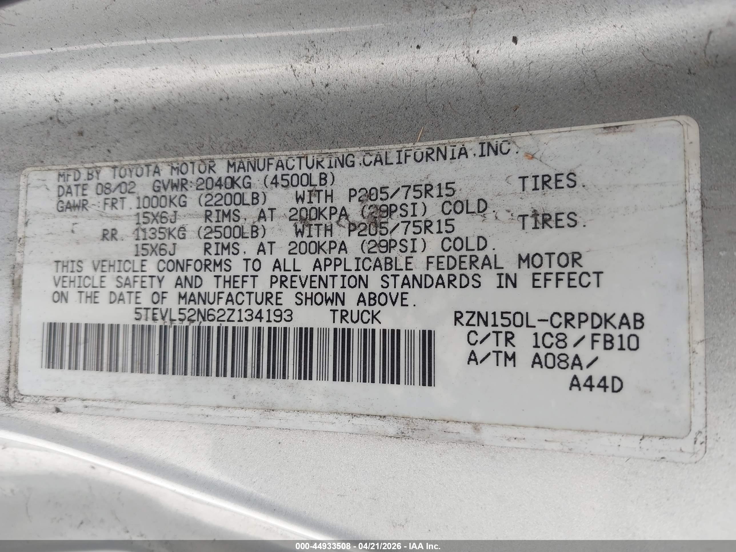 TOYOTA TACOMA image 9