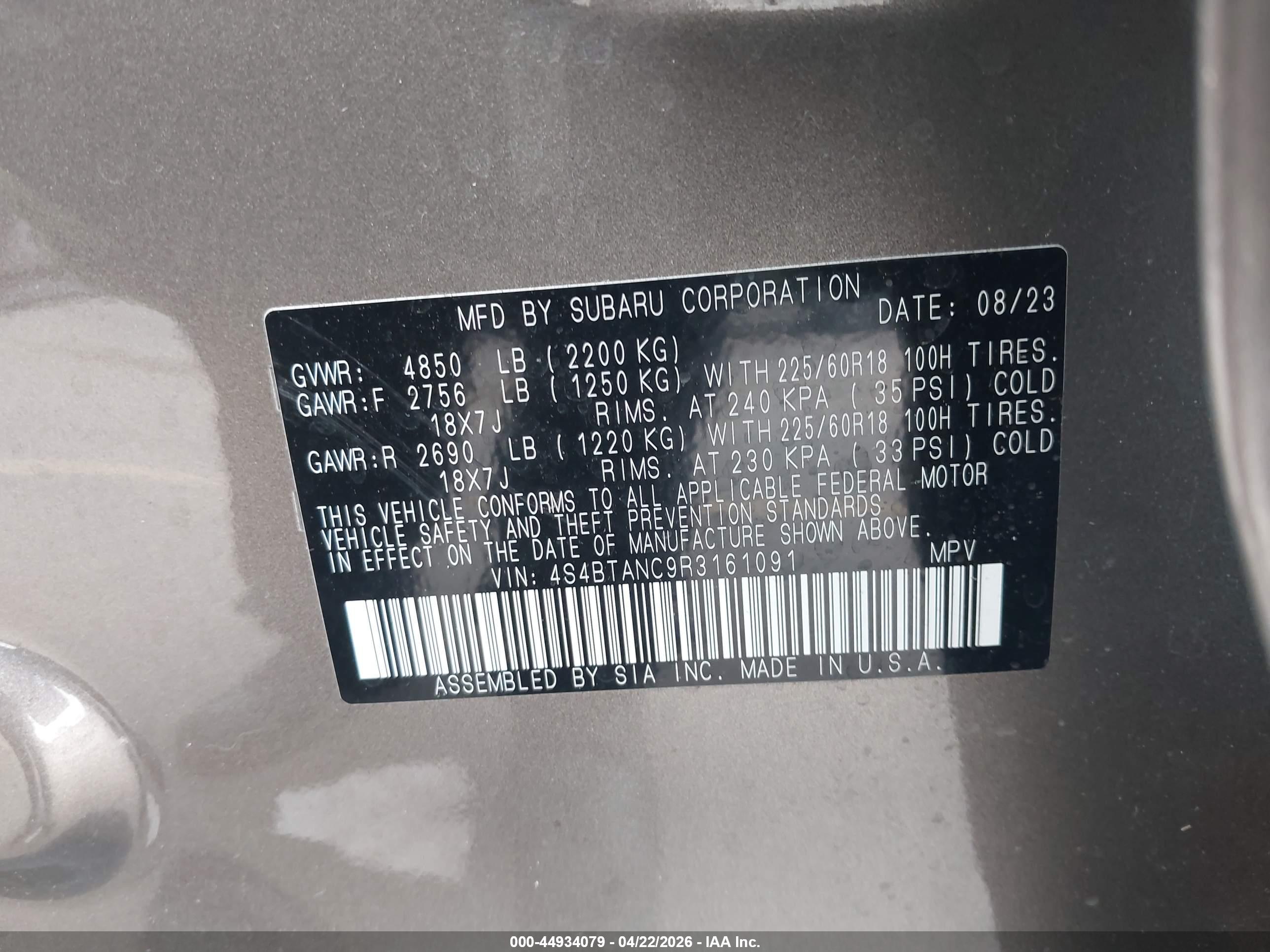 SUBARU OUTBACK image 9