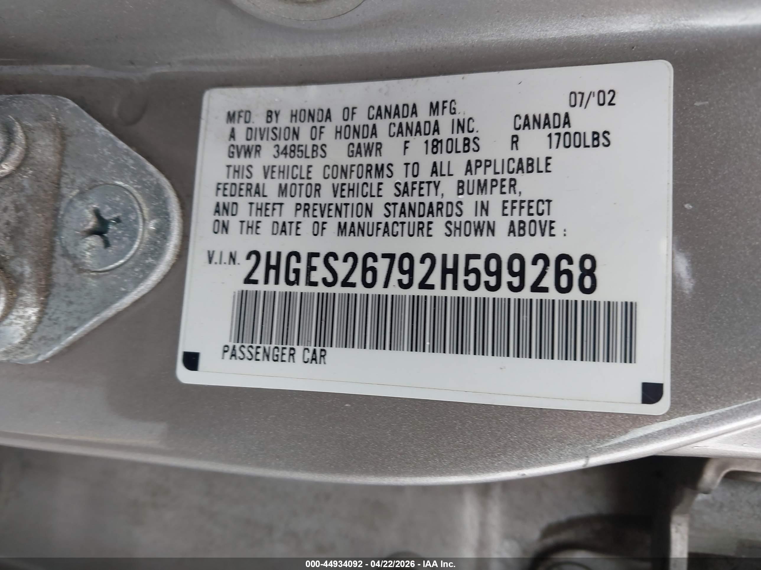 HONDA CIVIC image 9