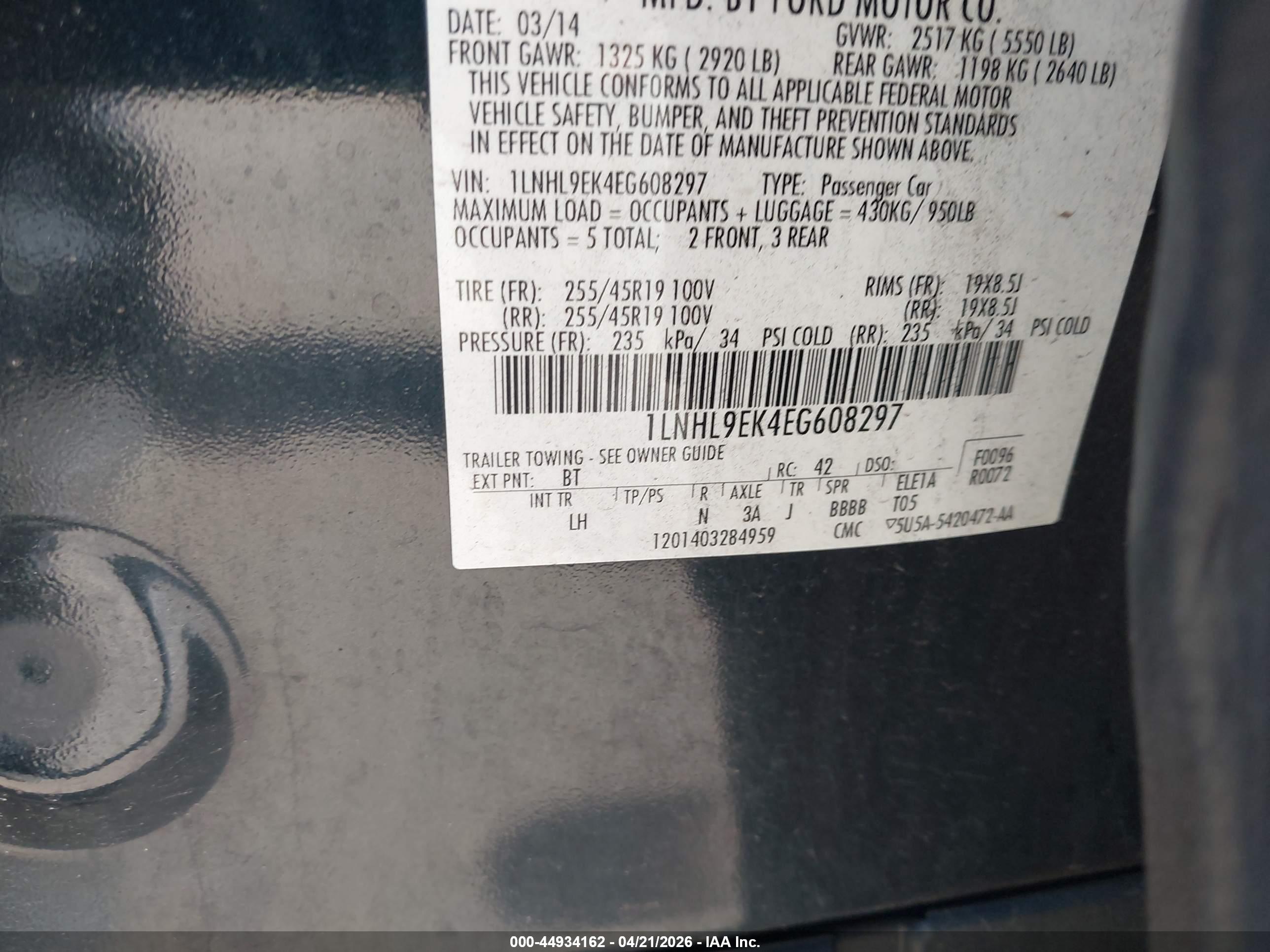 LINCOLN MKS image 9