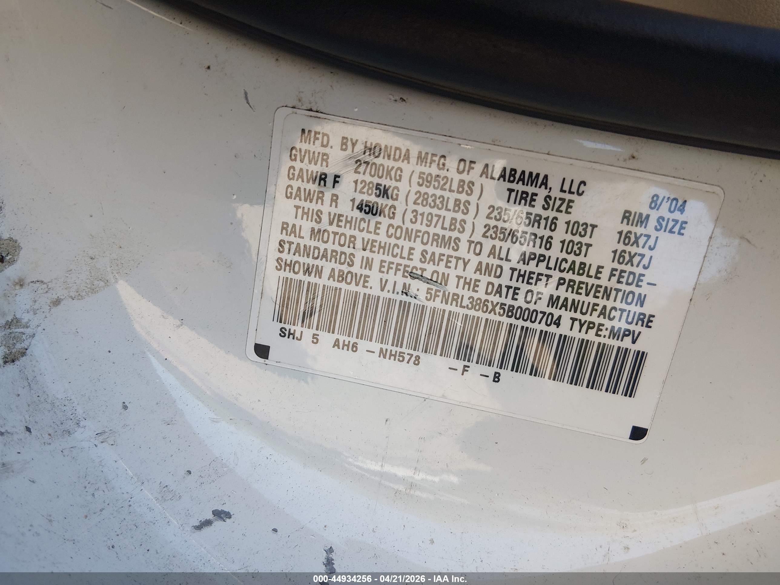 HONDA ODYSSEY image 9