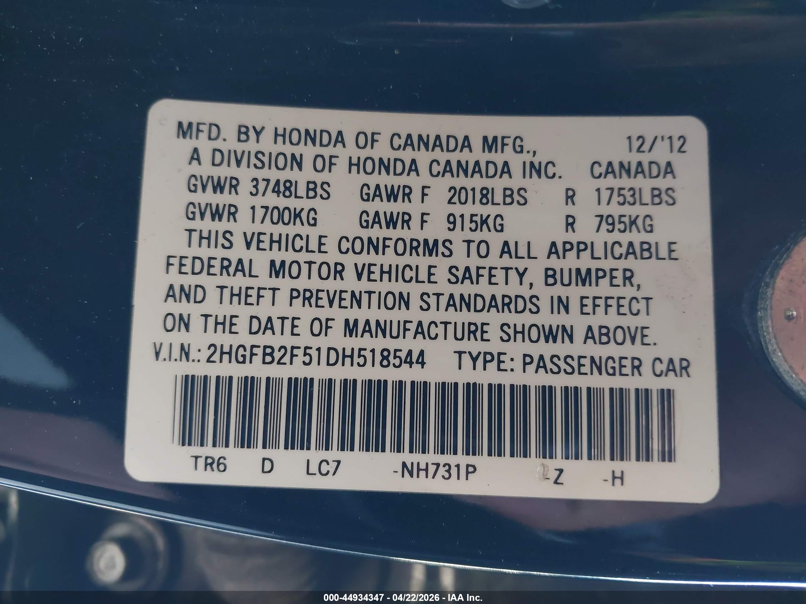 HONDA CIVIC image 9