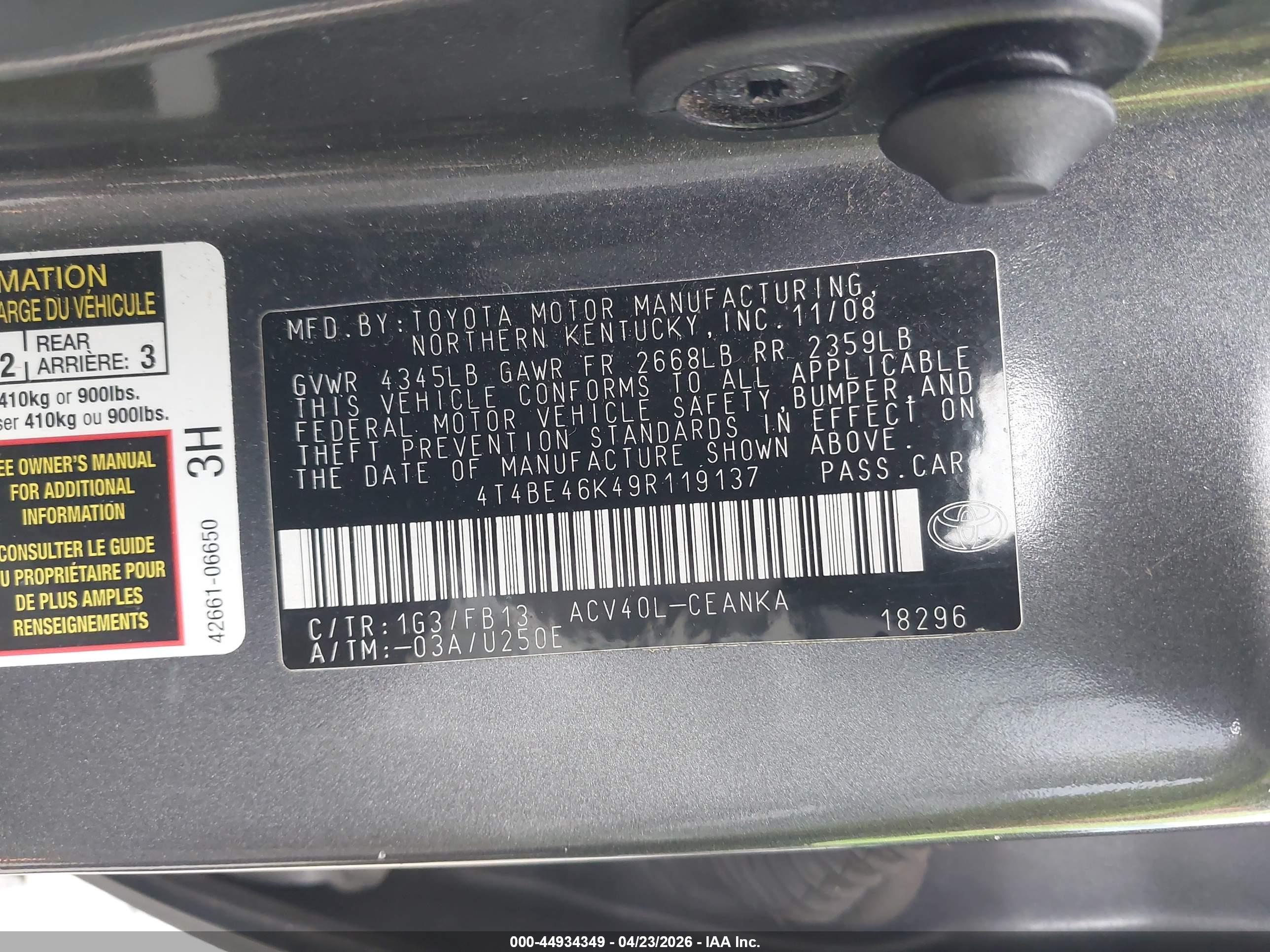 TOYOTA CAMRY image 9