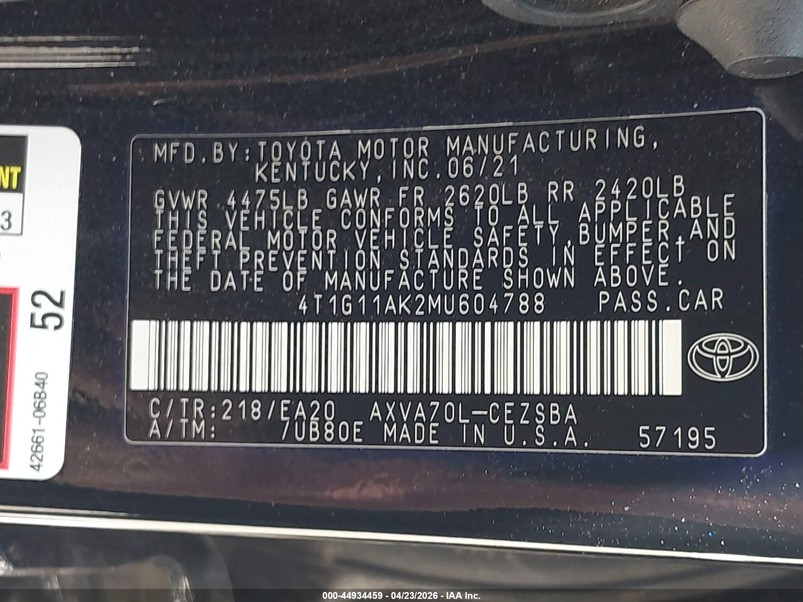 TOYOTA CAMRY image 9