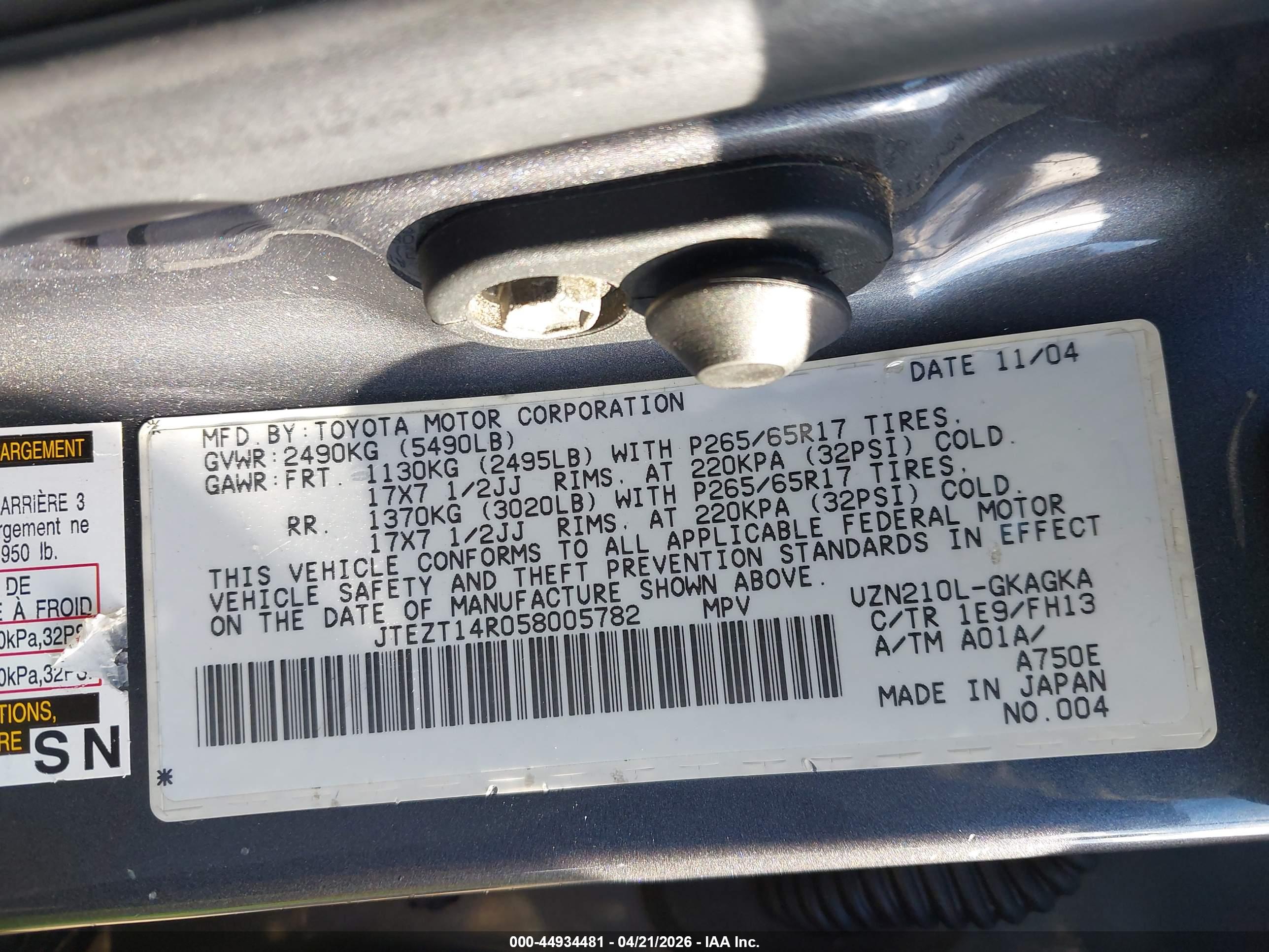 TOYOTA 4RUNNER image 9