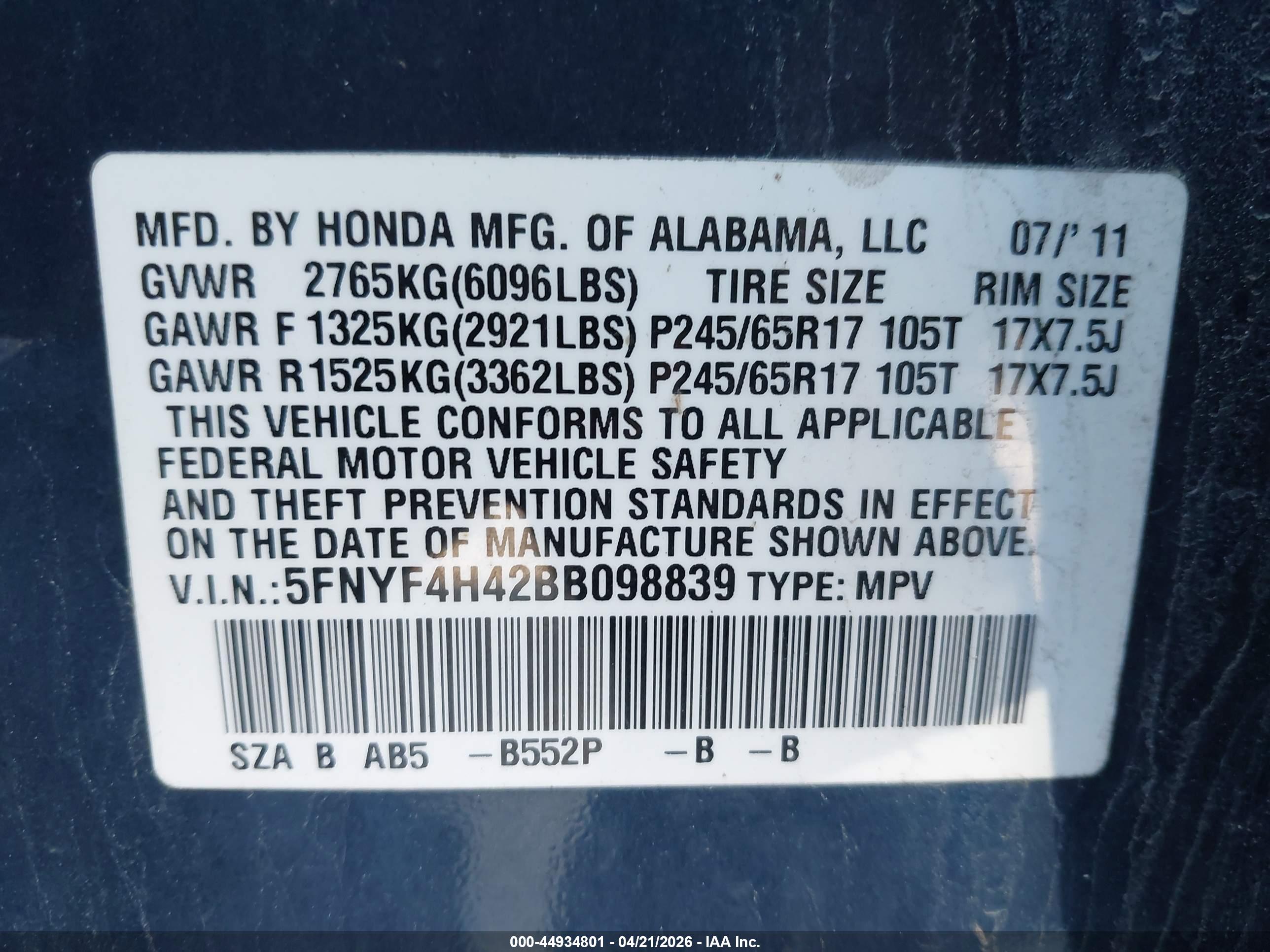 HONDA PILOT image 9
