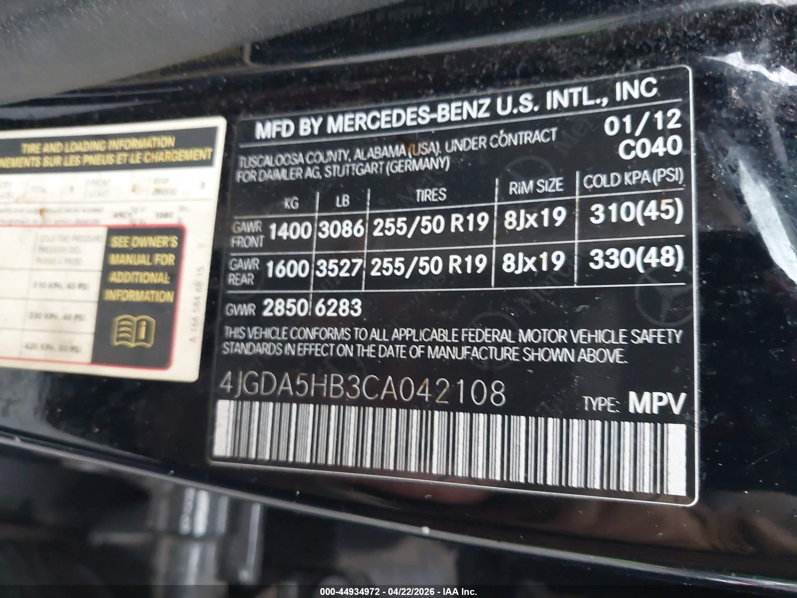 MERCEDES-BENZ ML image 9