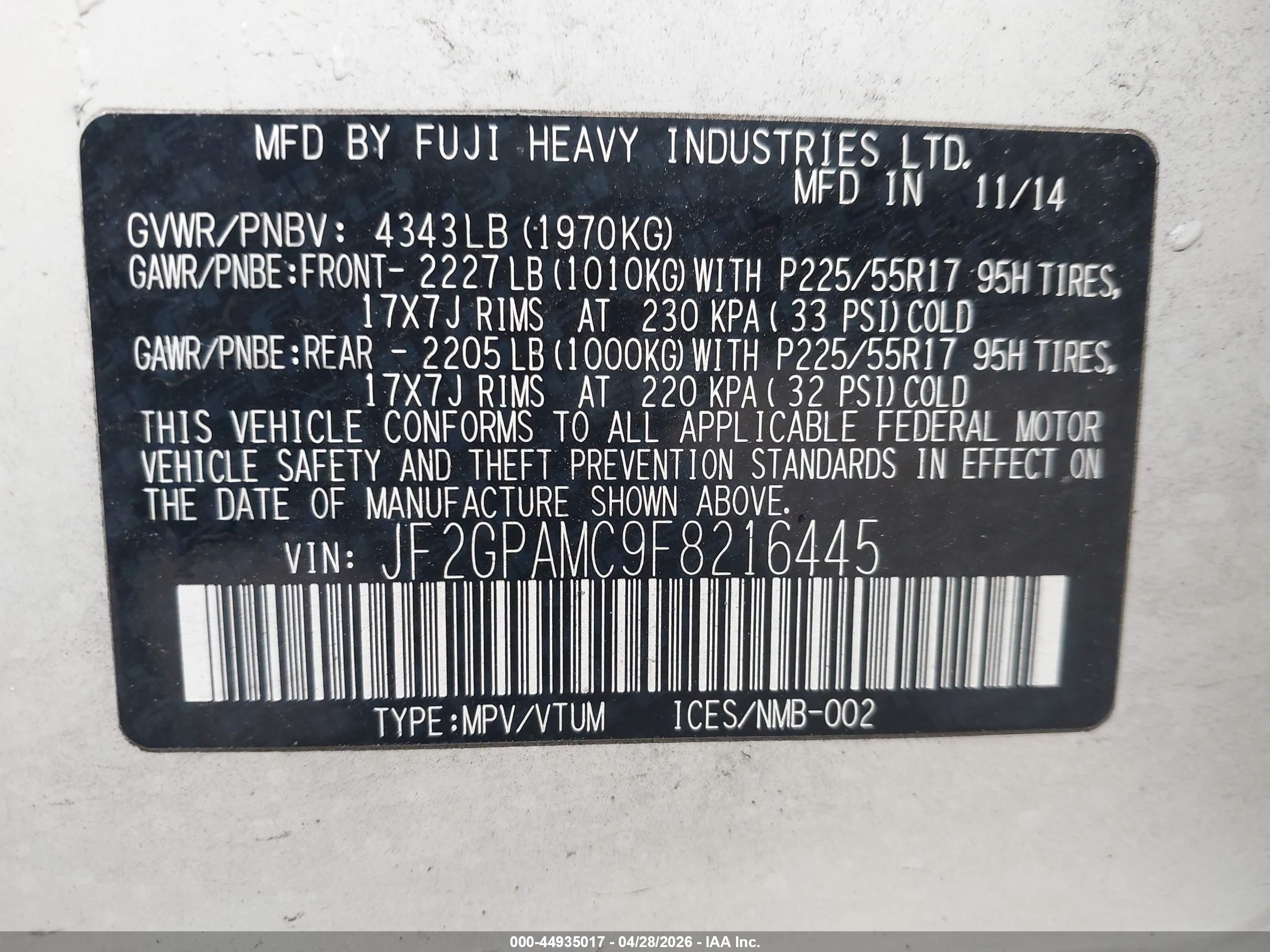 SUBARU XV image 9