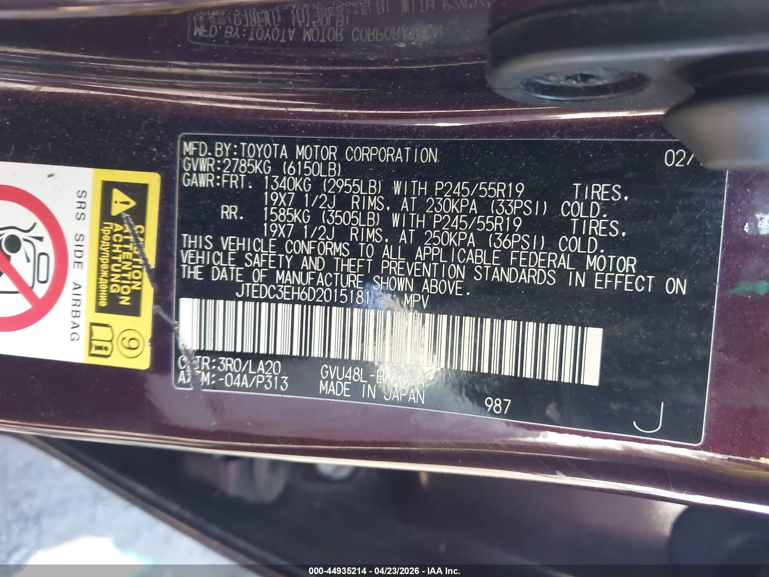 TOYOTA HIGHLANDER image 9