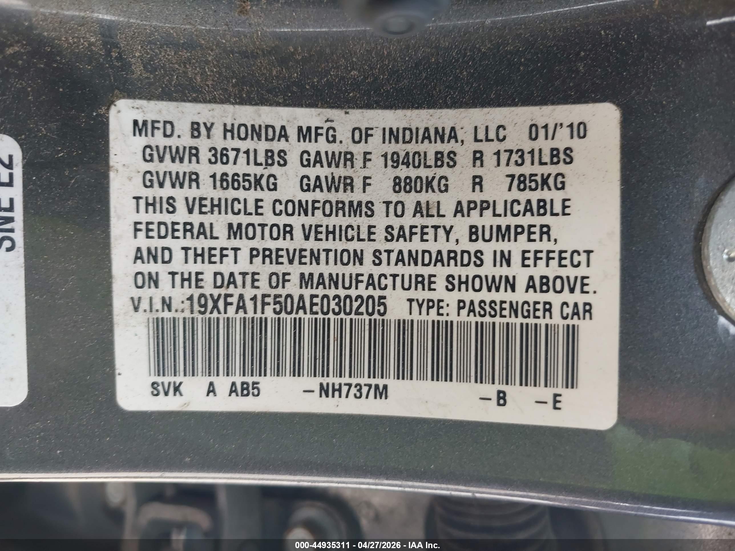 HONDA CIVIC image 9