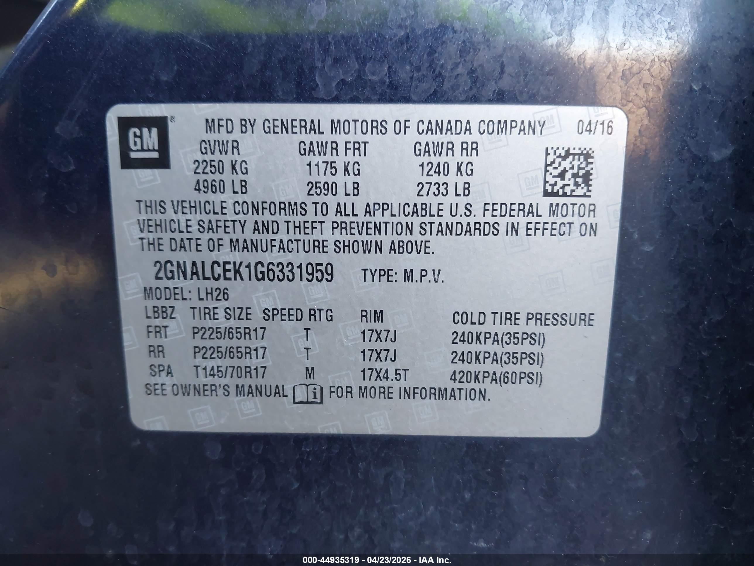 CHEVROLET EQUINOX image 9