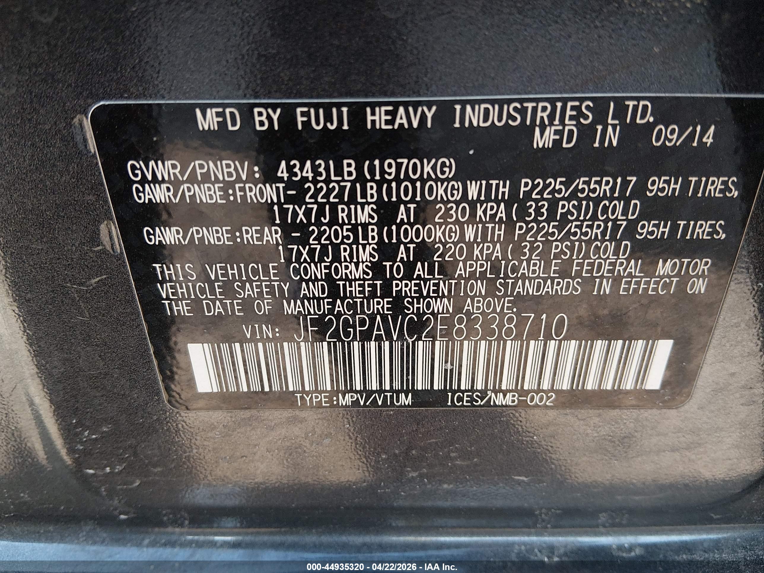 SUBARU XV image 9