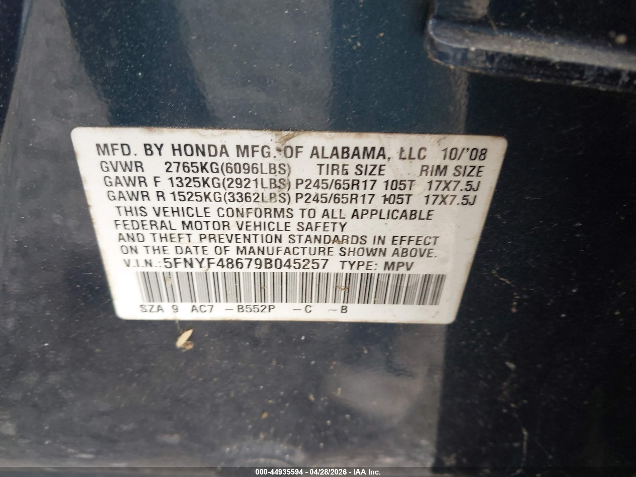 HONDA PILOT image 9