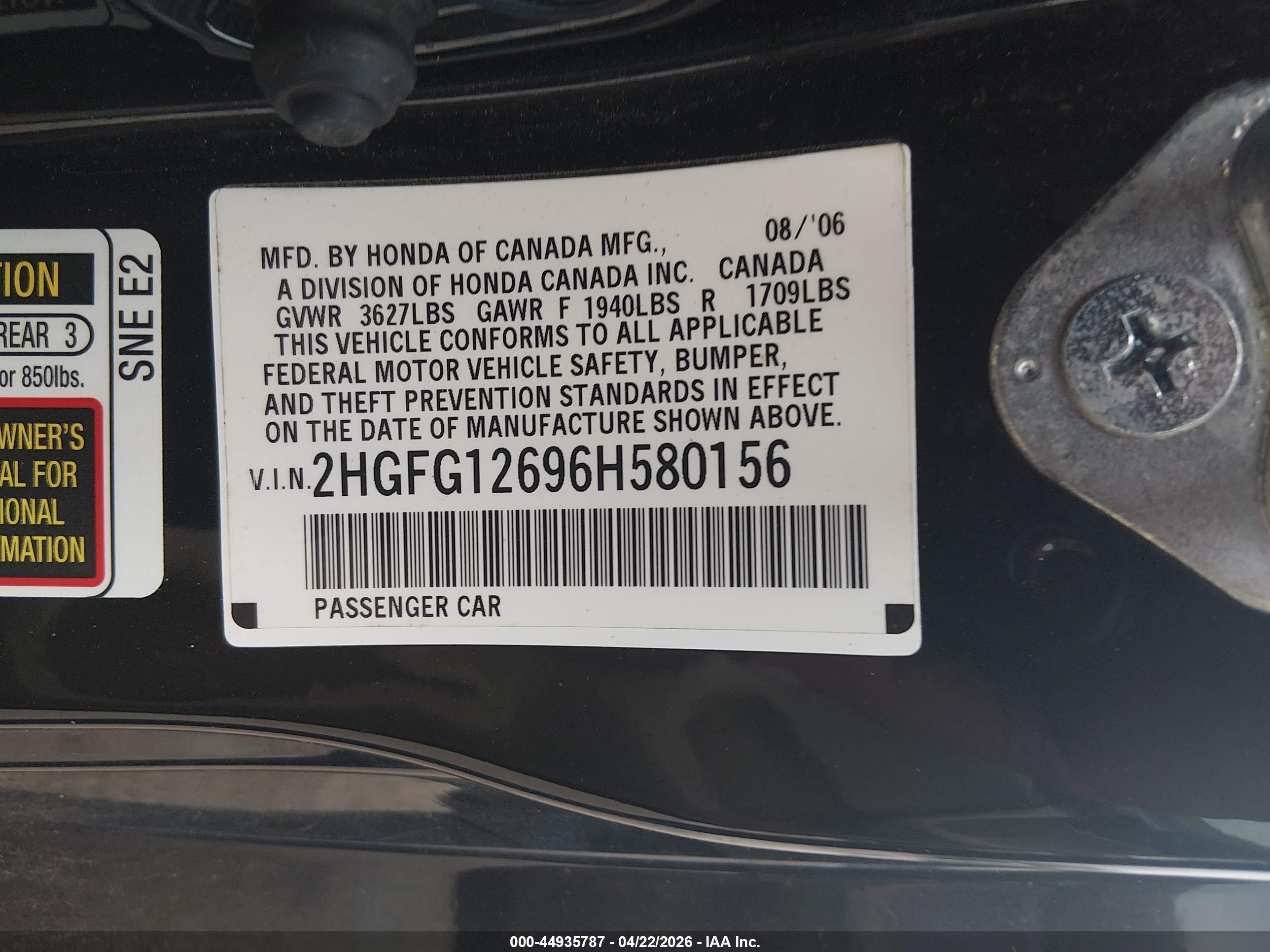 HONDA CIVIC image 9