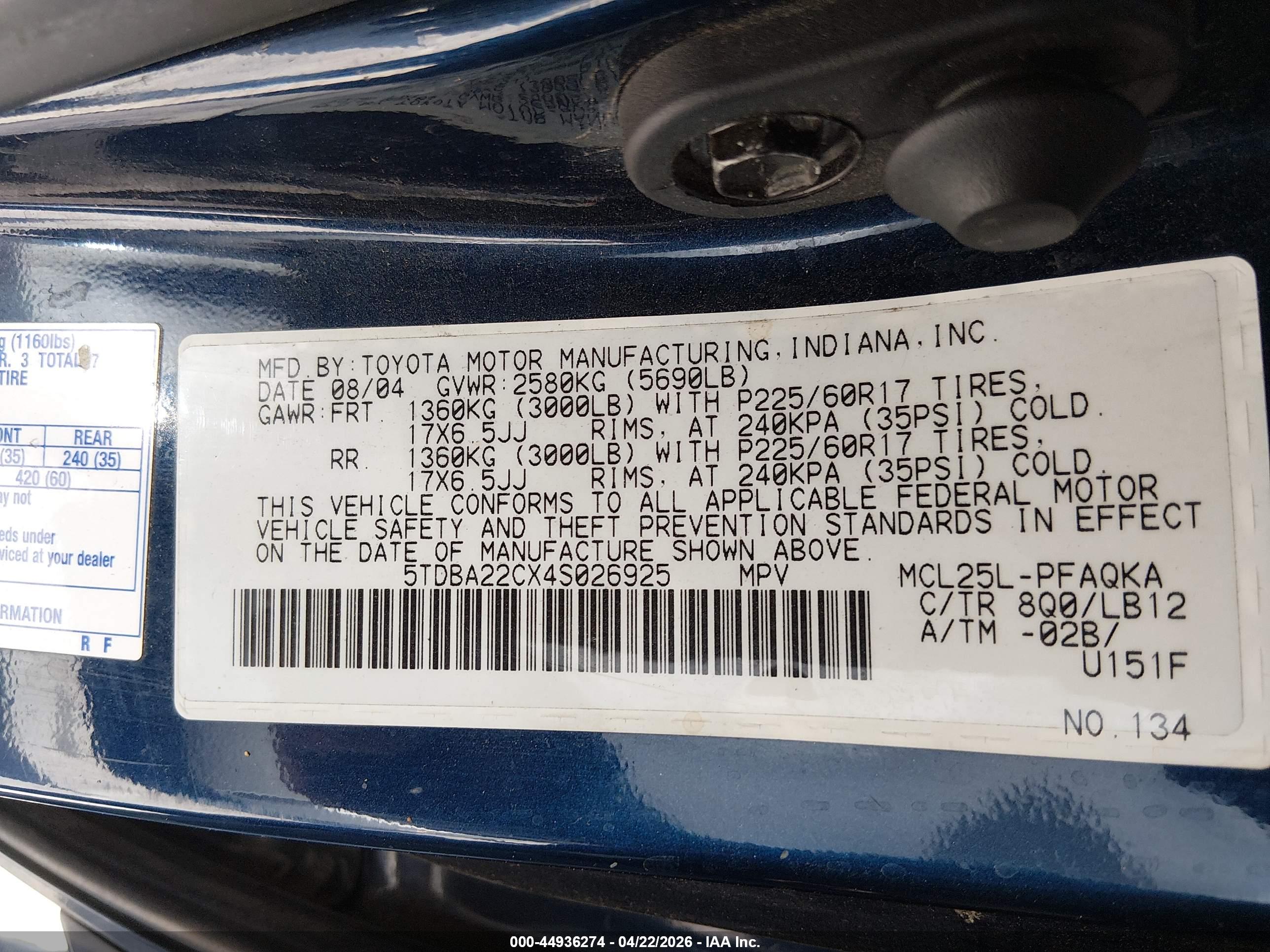 TOYOTA SIENNA image 9