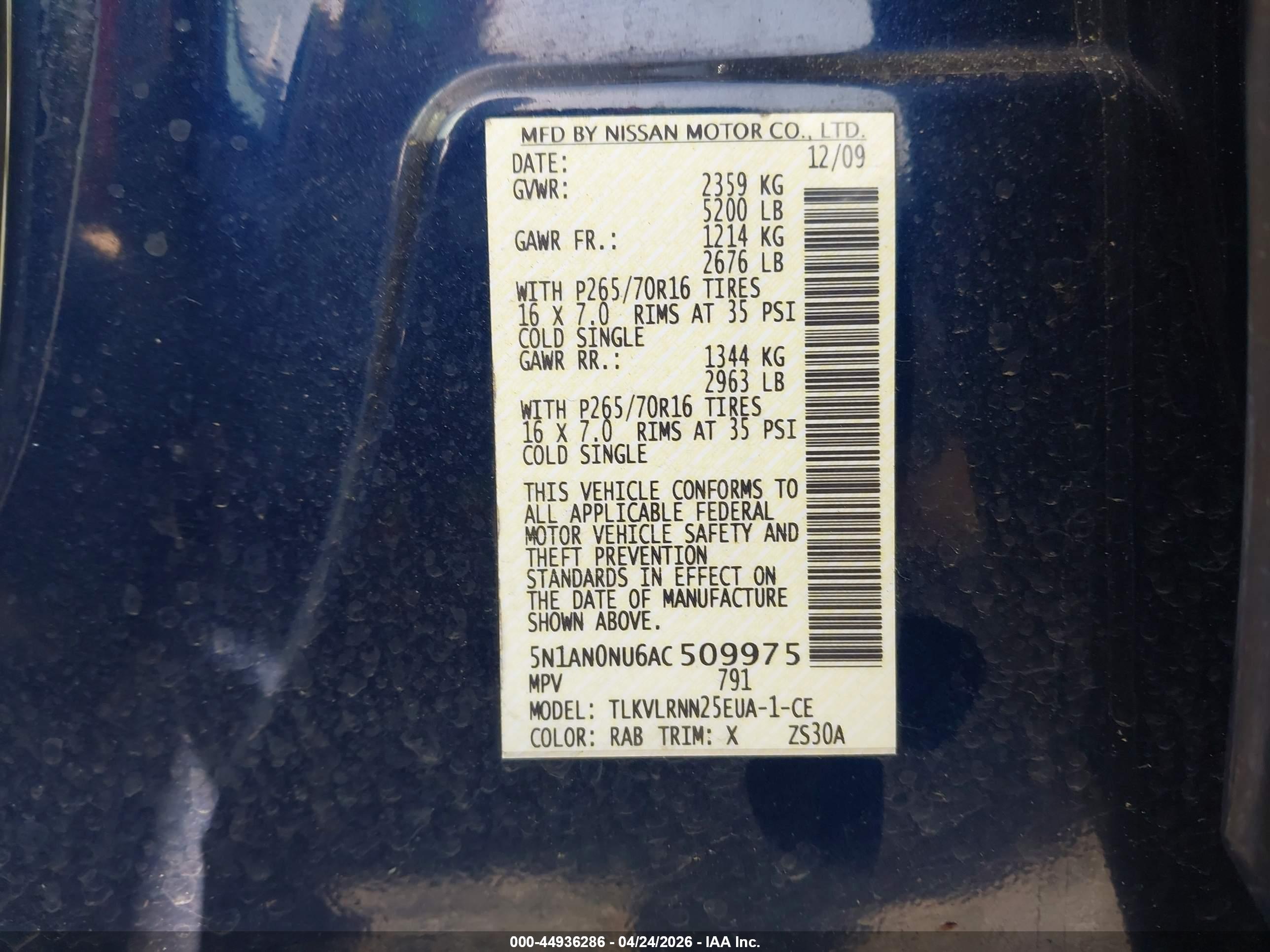NISSAN XTERRA image 9