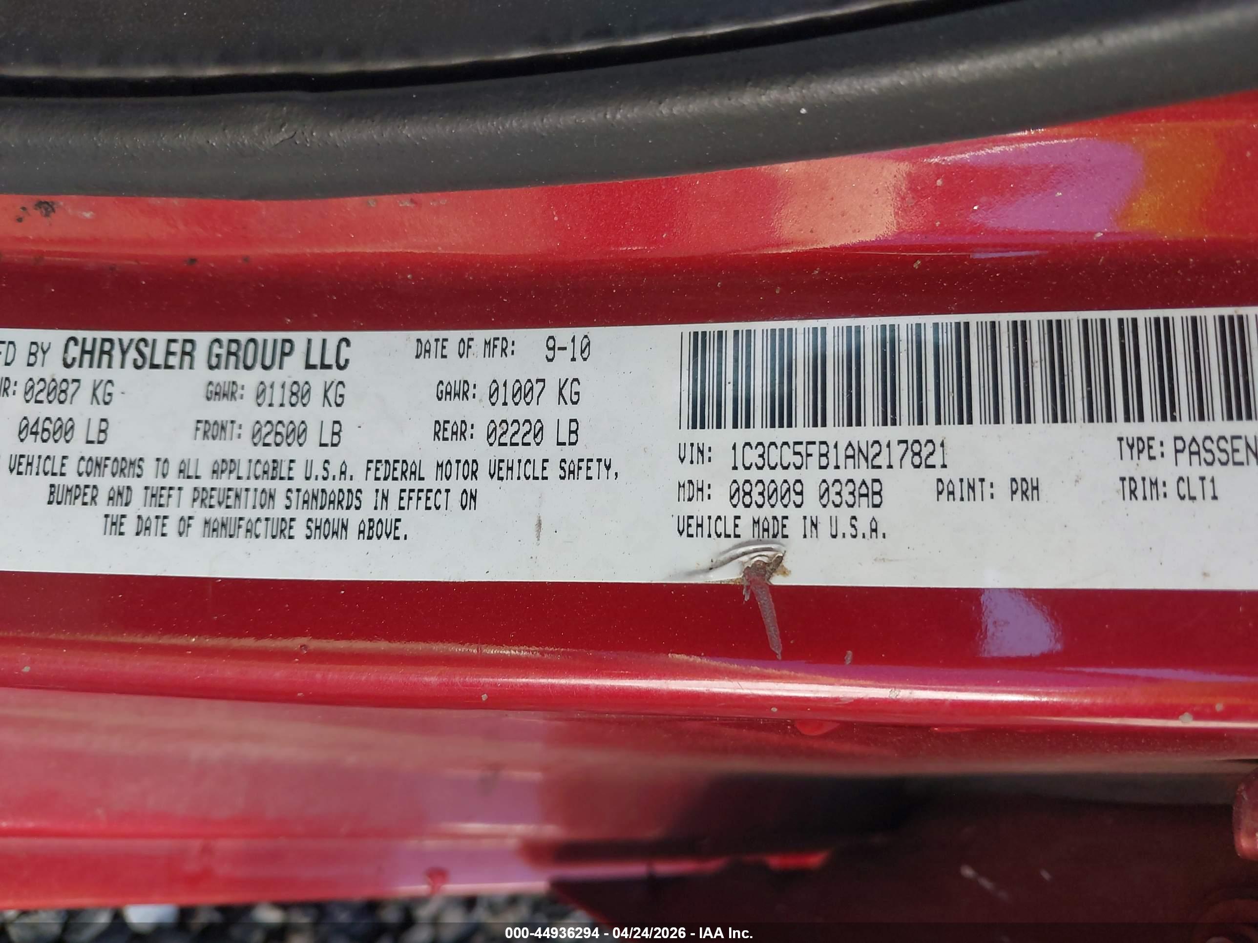 CHRYSLER SEBRING image 9