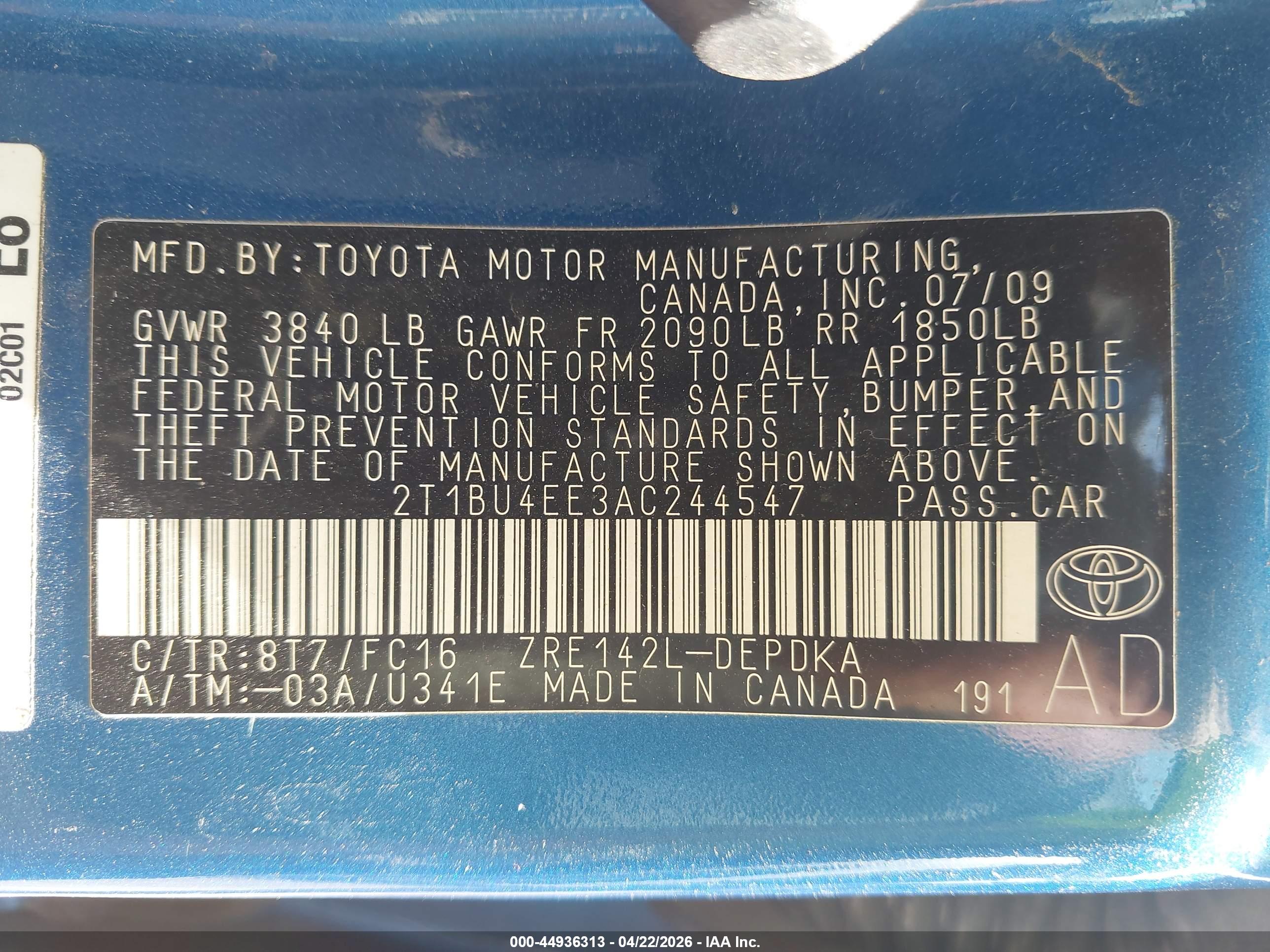 TOYOTA COROLLA image 9