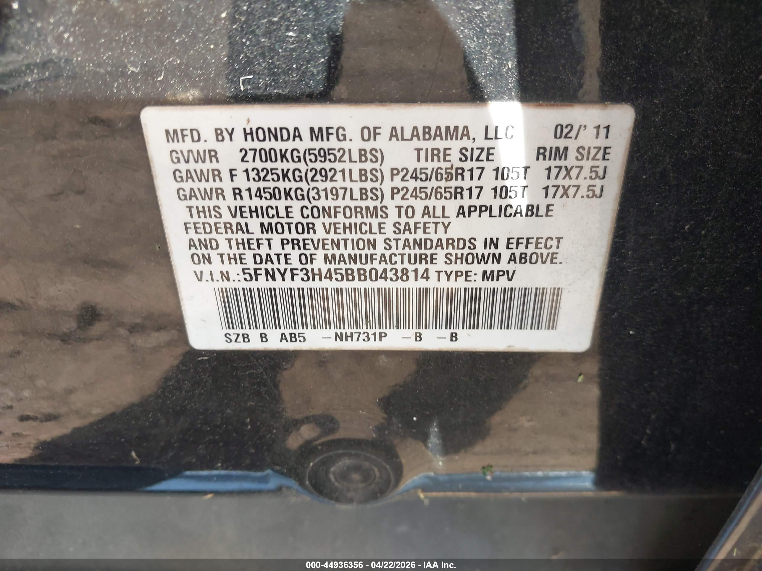 HONDA PILOT image 9