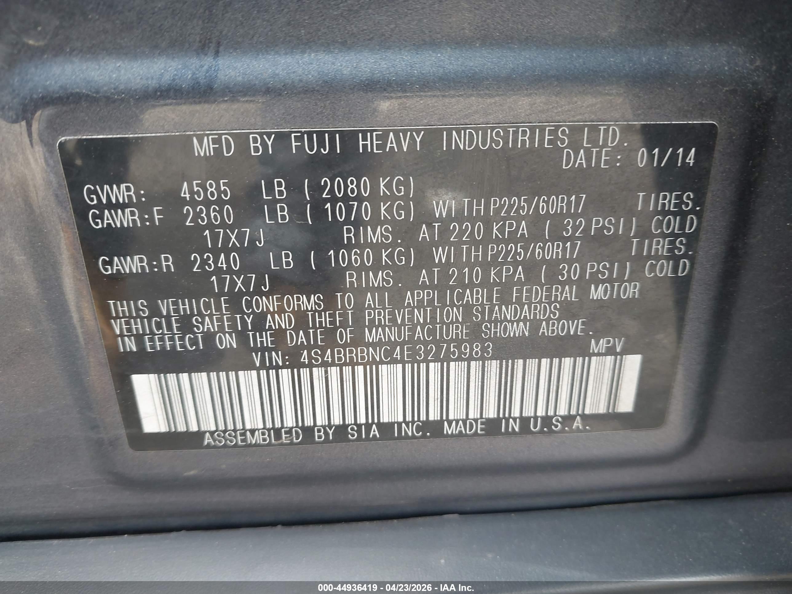 SUBARU OUTBACK image 9