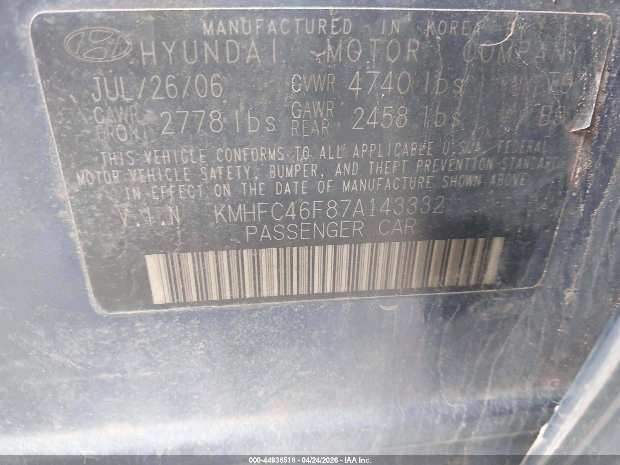 HYUNDAI AZERA image 9