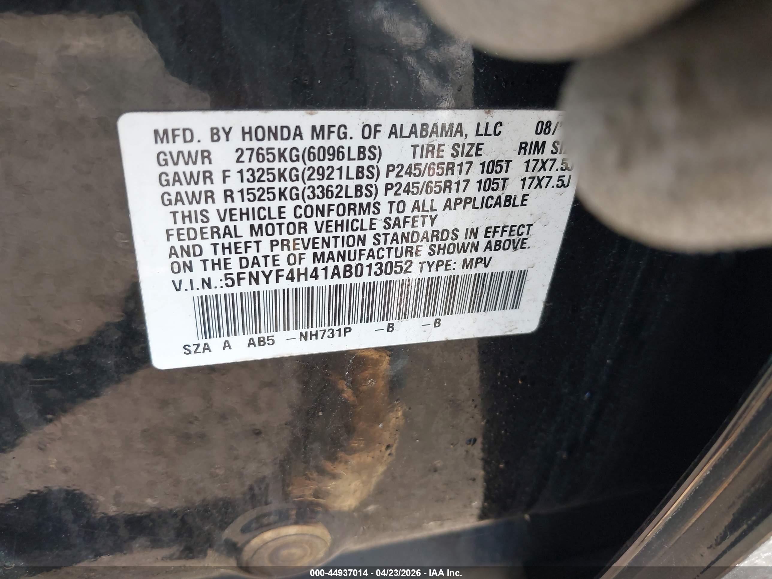 HONDA PILOT image 9