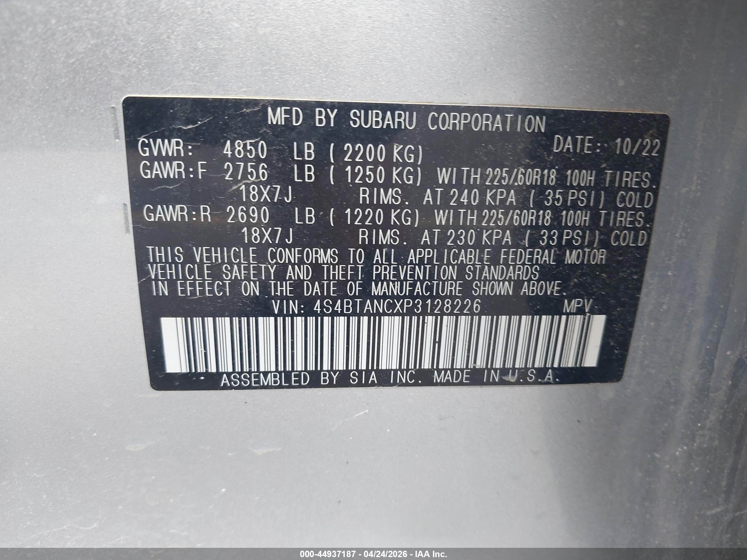 SUBARU OUTBACK image 9