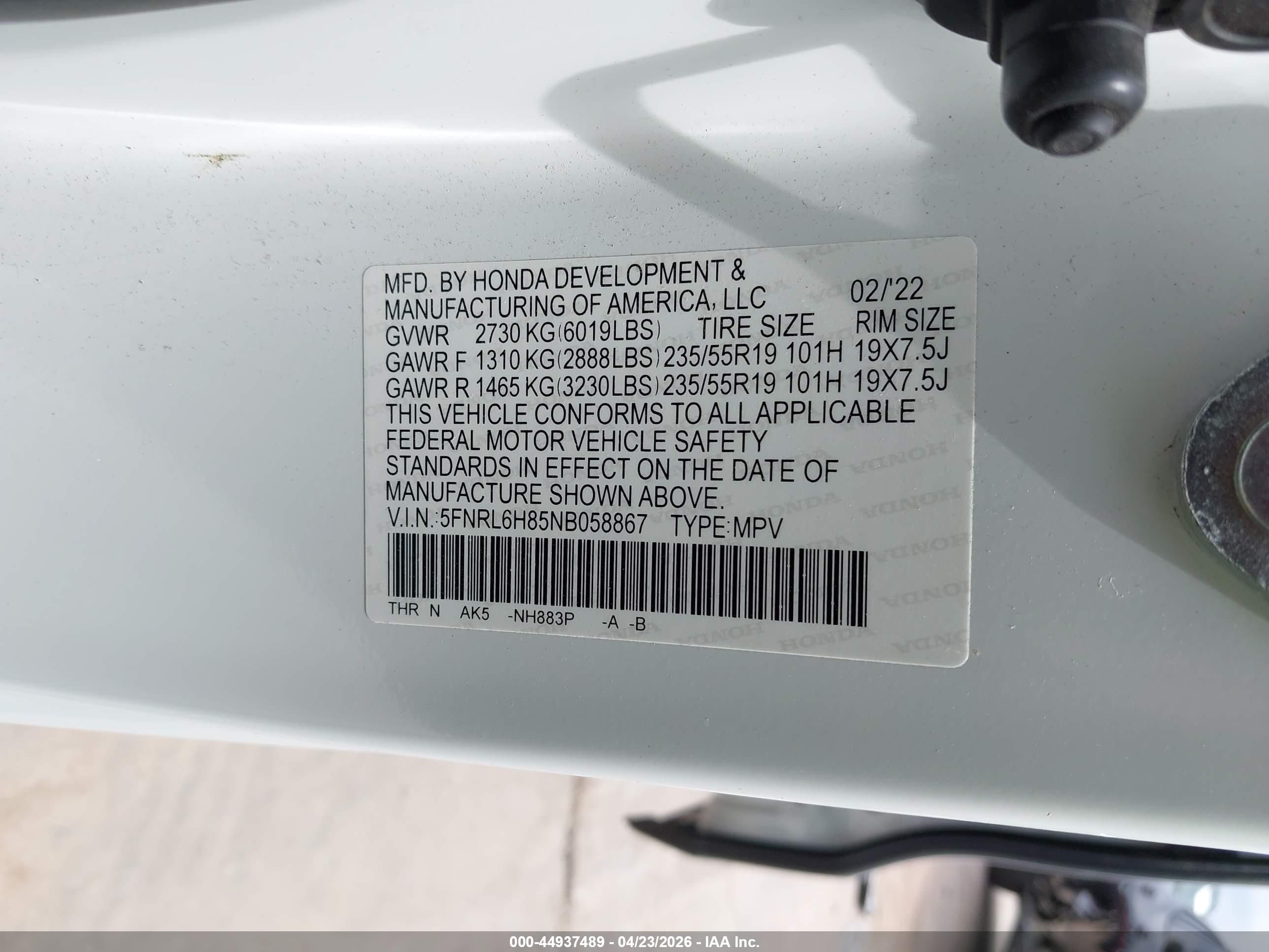 HONDA ODYSSEY image 9