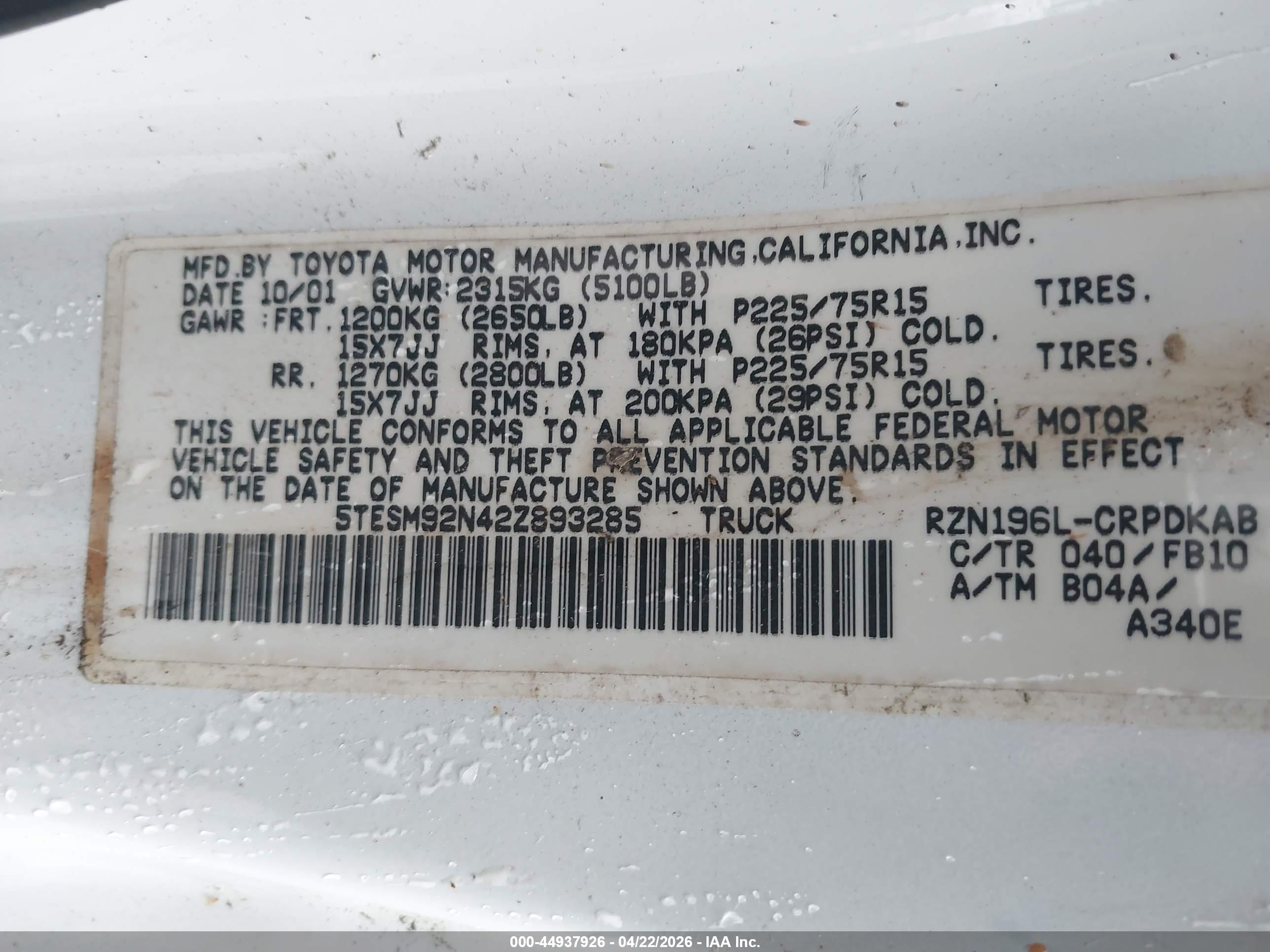 TOYOTA TACOMA image 9