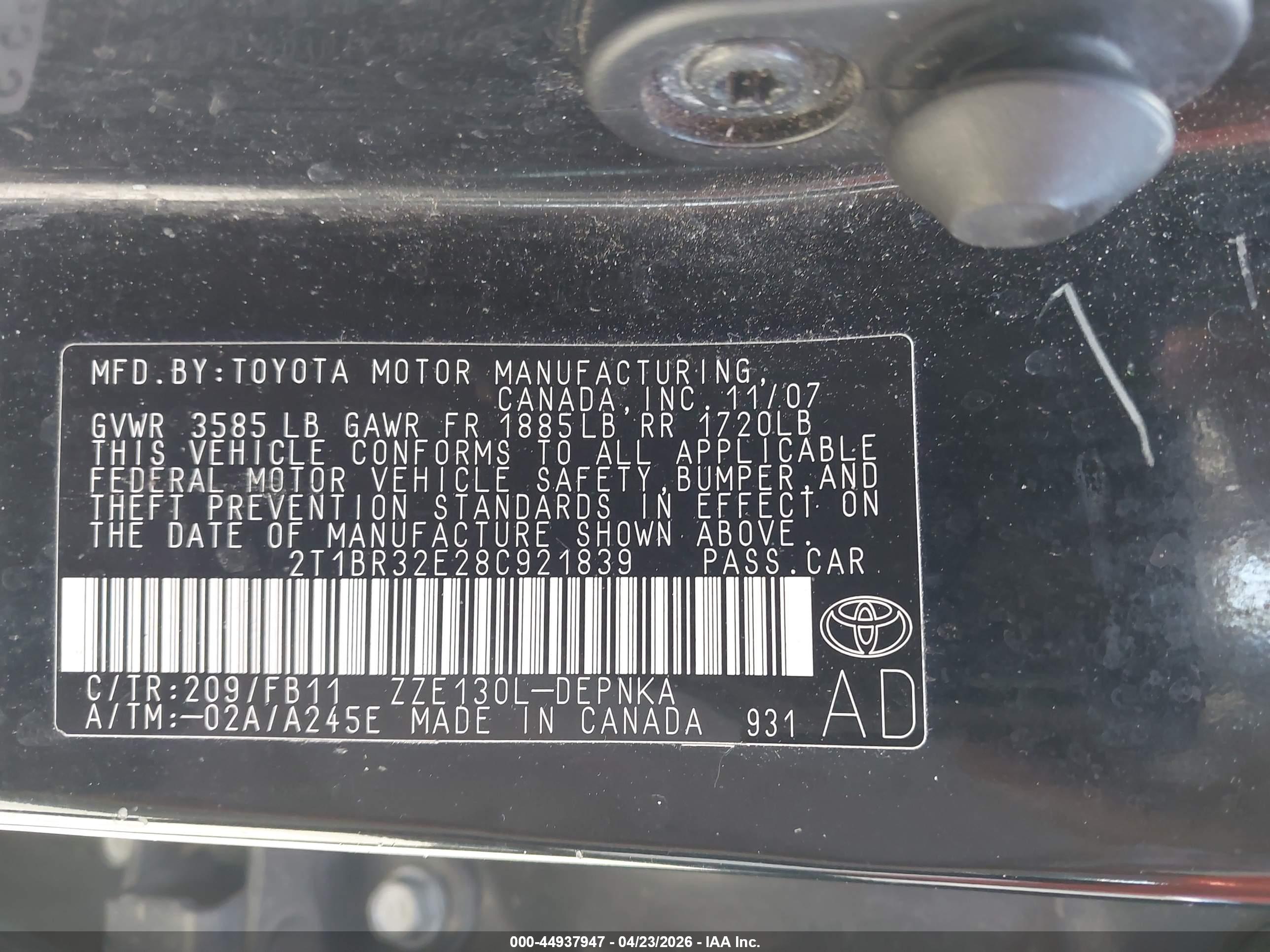 TOYOTA COROLLA image 9