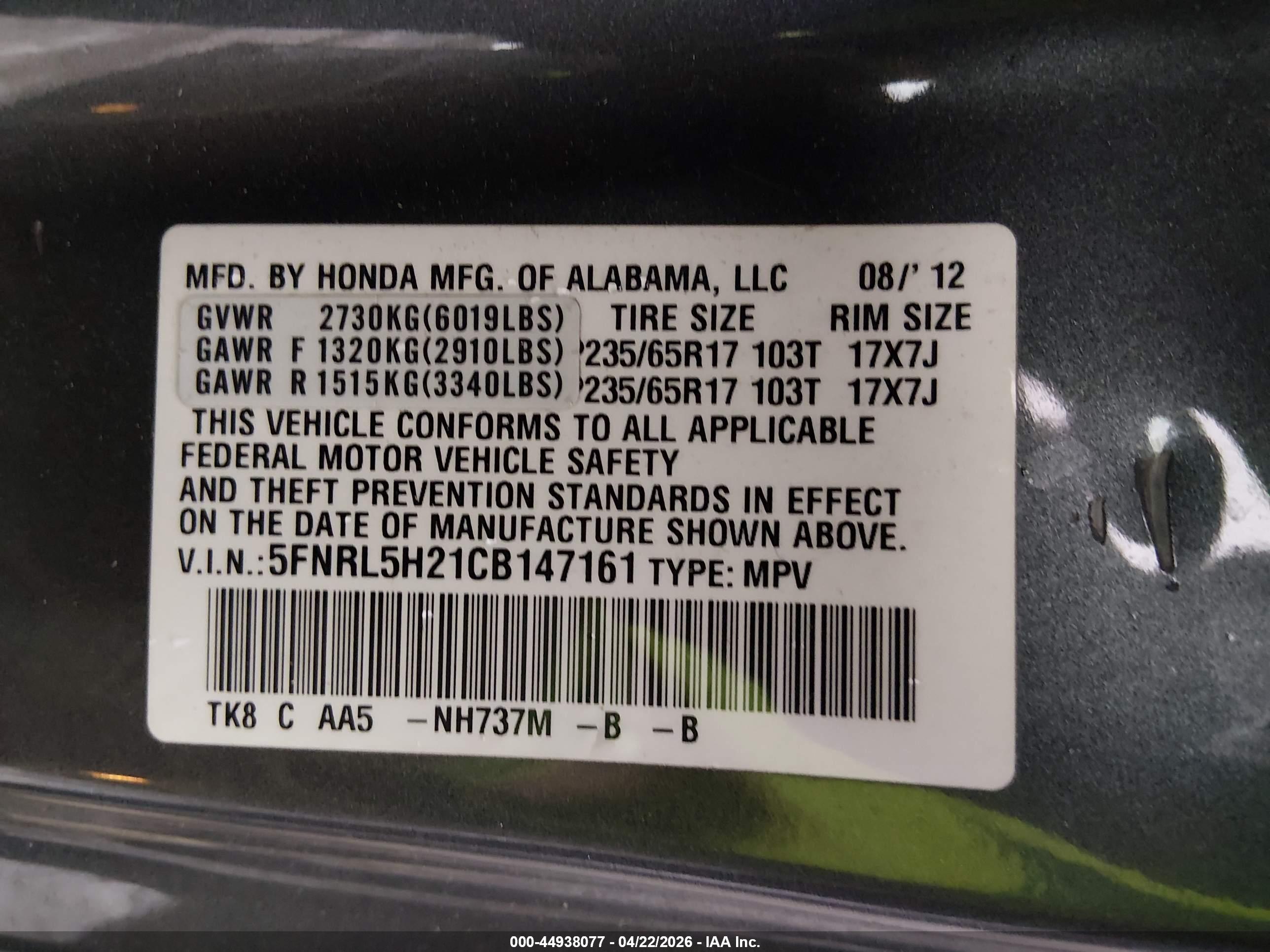HONDA ODYSSEY image 9