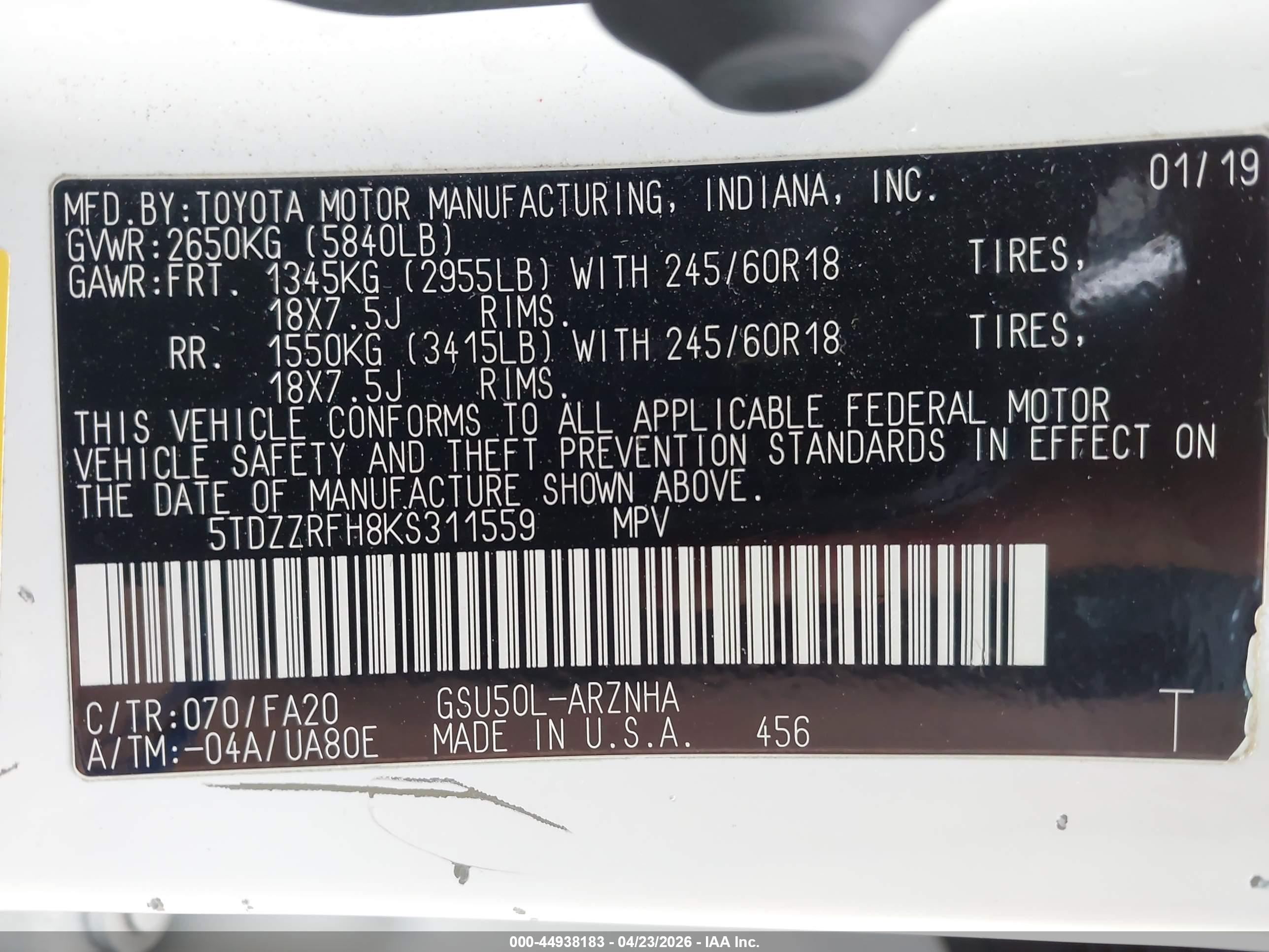 TOYOTA HIGHLANDER image 9