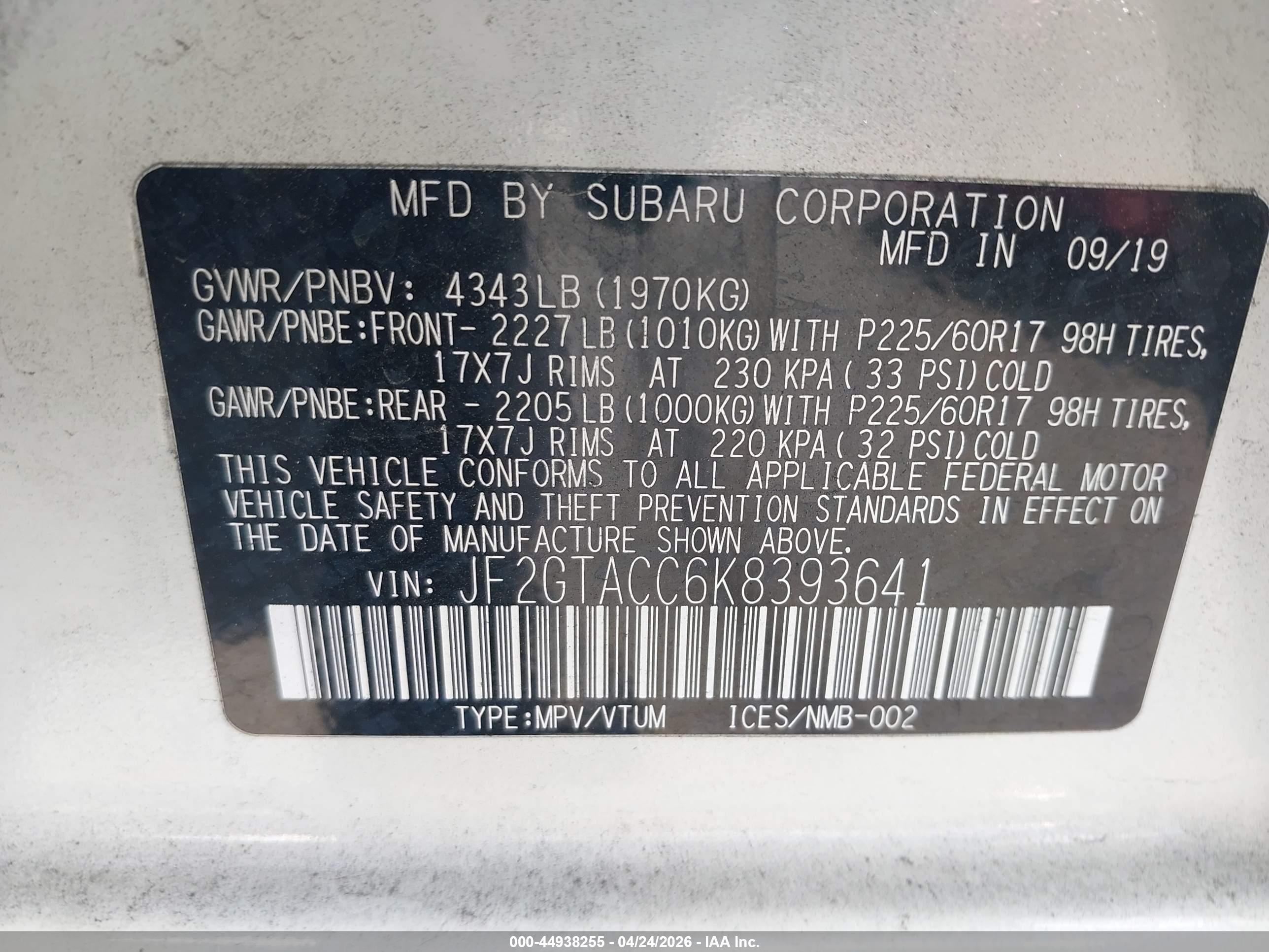 SUBARU CROSSTREK image 9