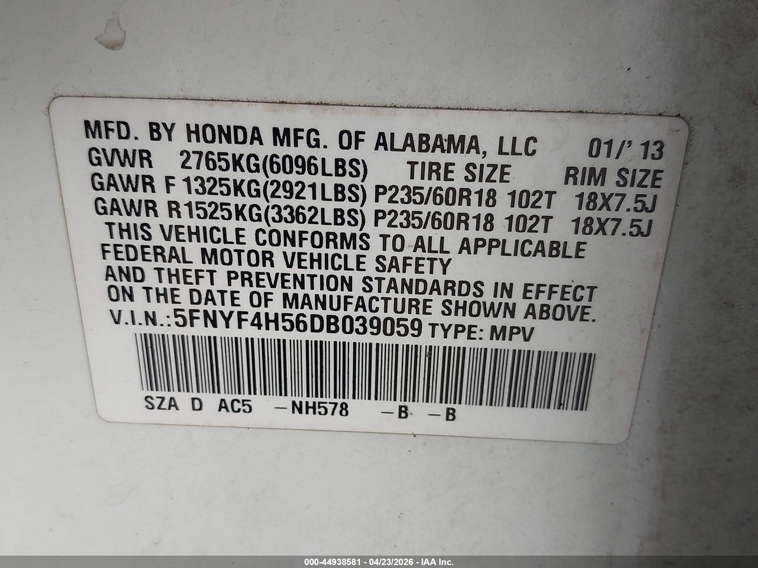 HONDA PILOT image 9