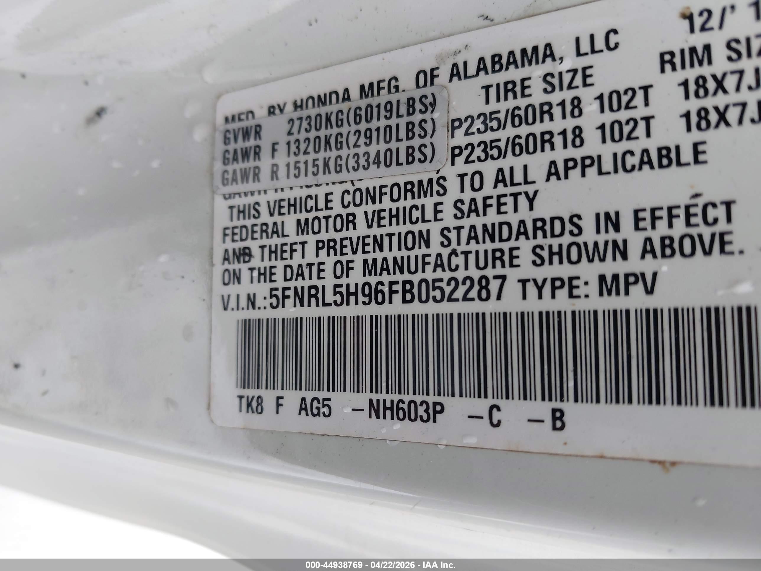 HONDA ODYSSEY image 9