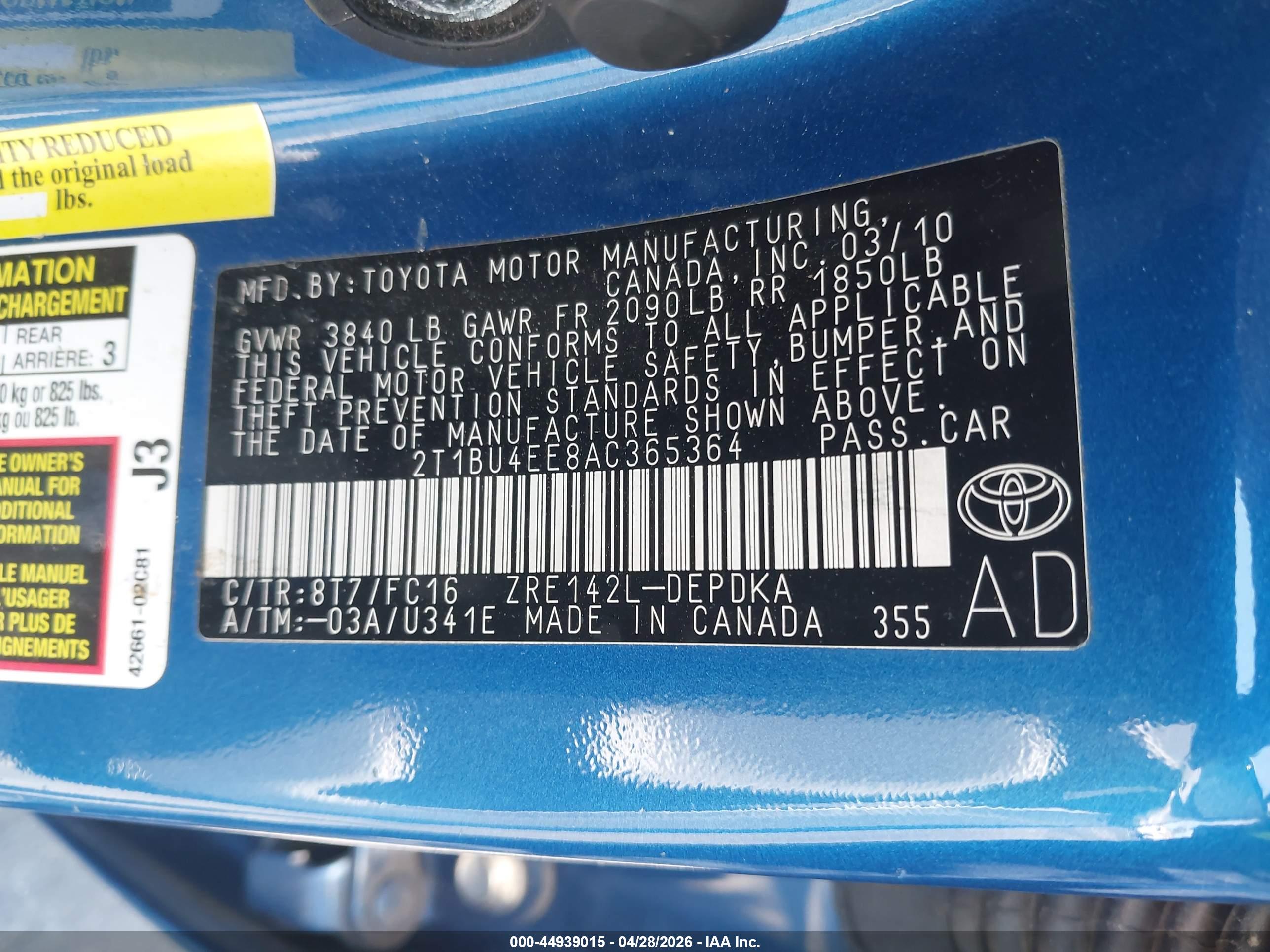 TOYOTA COROLLA image 9