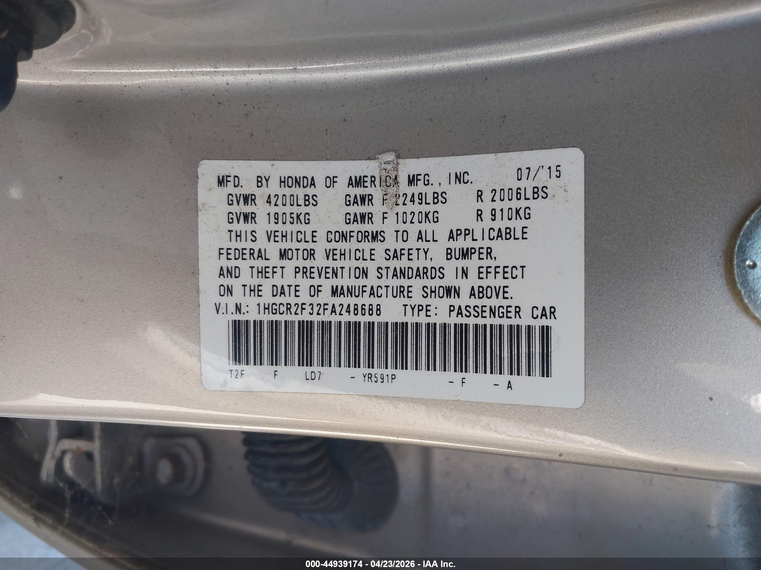 HONDA ACCORD image 9