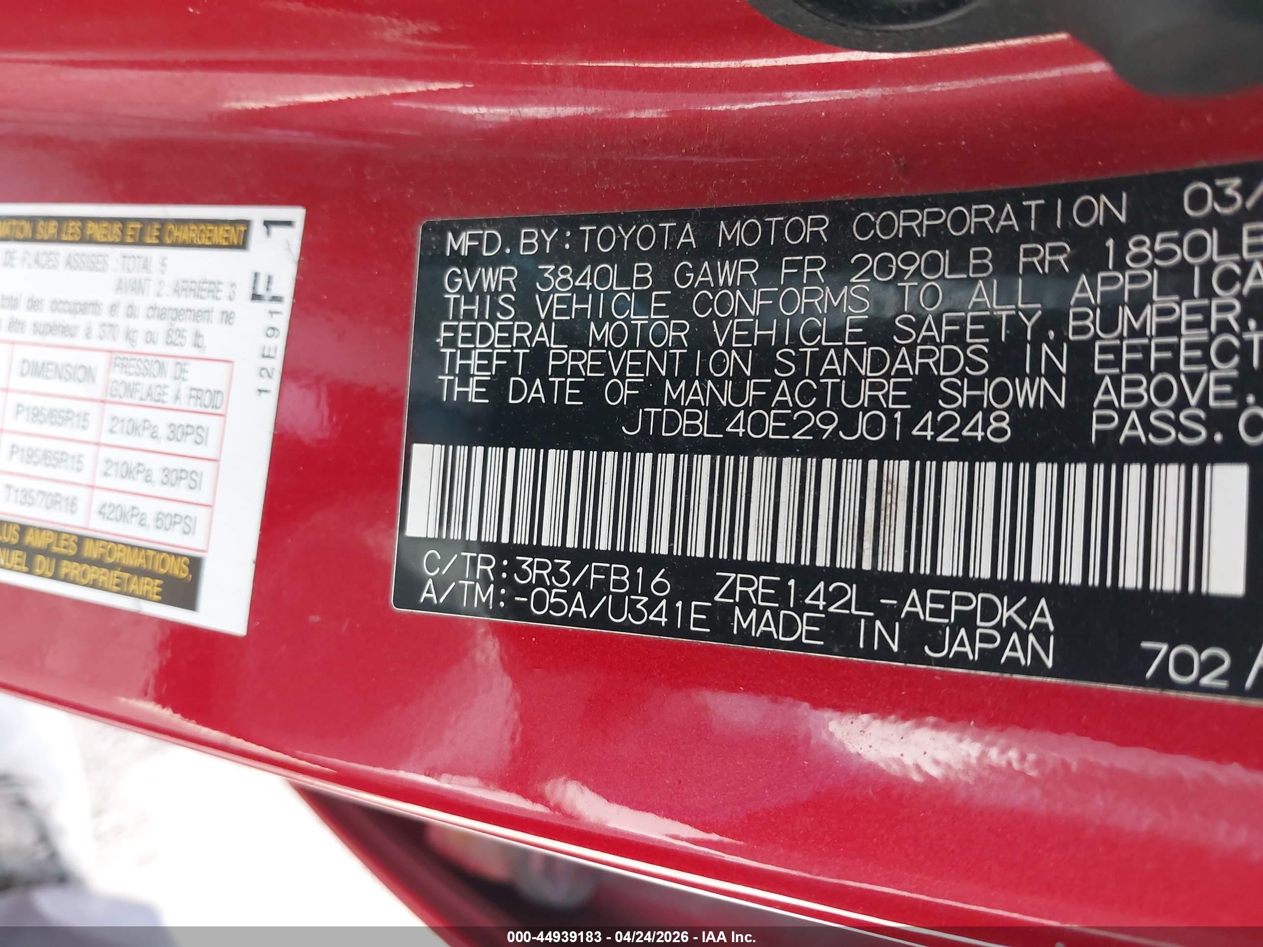 TOYOTA COROLLA image 9